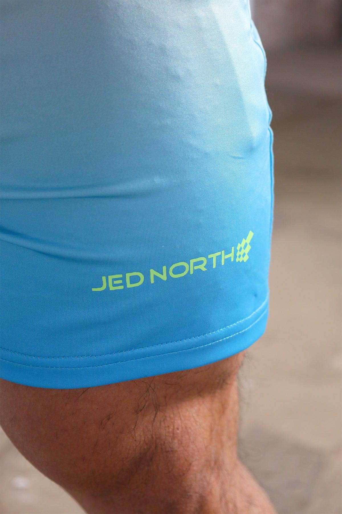 Jed North Agile Bodybuilding 4'' Shorts w Zipper Pockets - Blue Ombre - DealByEthan.gay loves Jed North