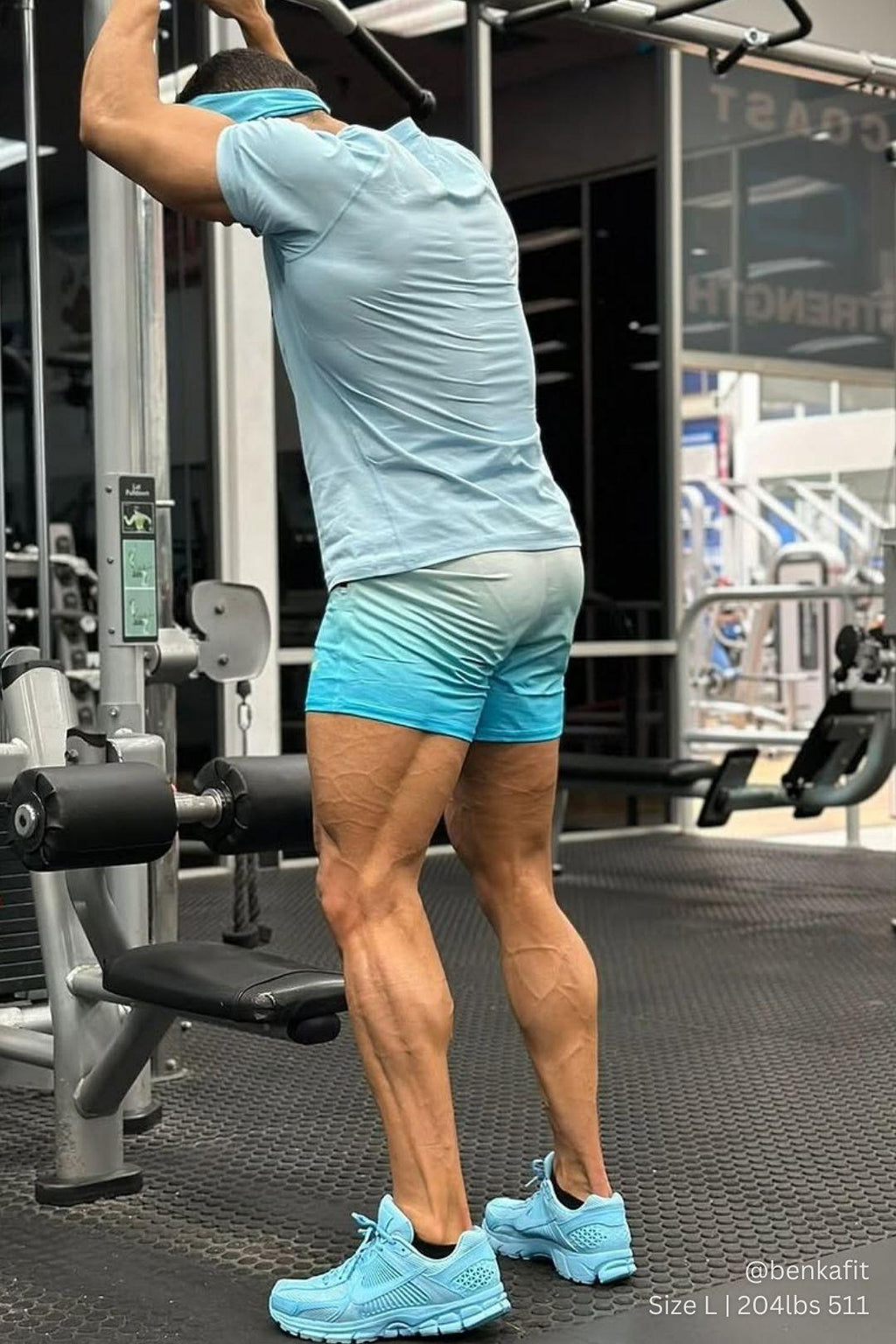 Jed North Agile Bodybuilding 4'' Shorts w Zipper Pockets - Blue Ombre - DealByEthan.gay loves Jed North