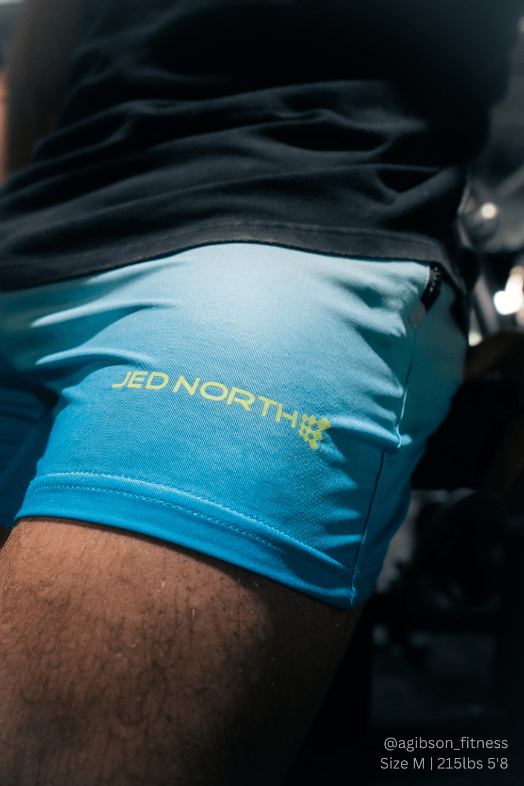Jed North Agile Bodybuilding 4'' Shorts w Zipper Pockets - Blue Ombre - DealByEthan.gay loves Jed North