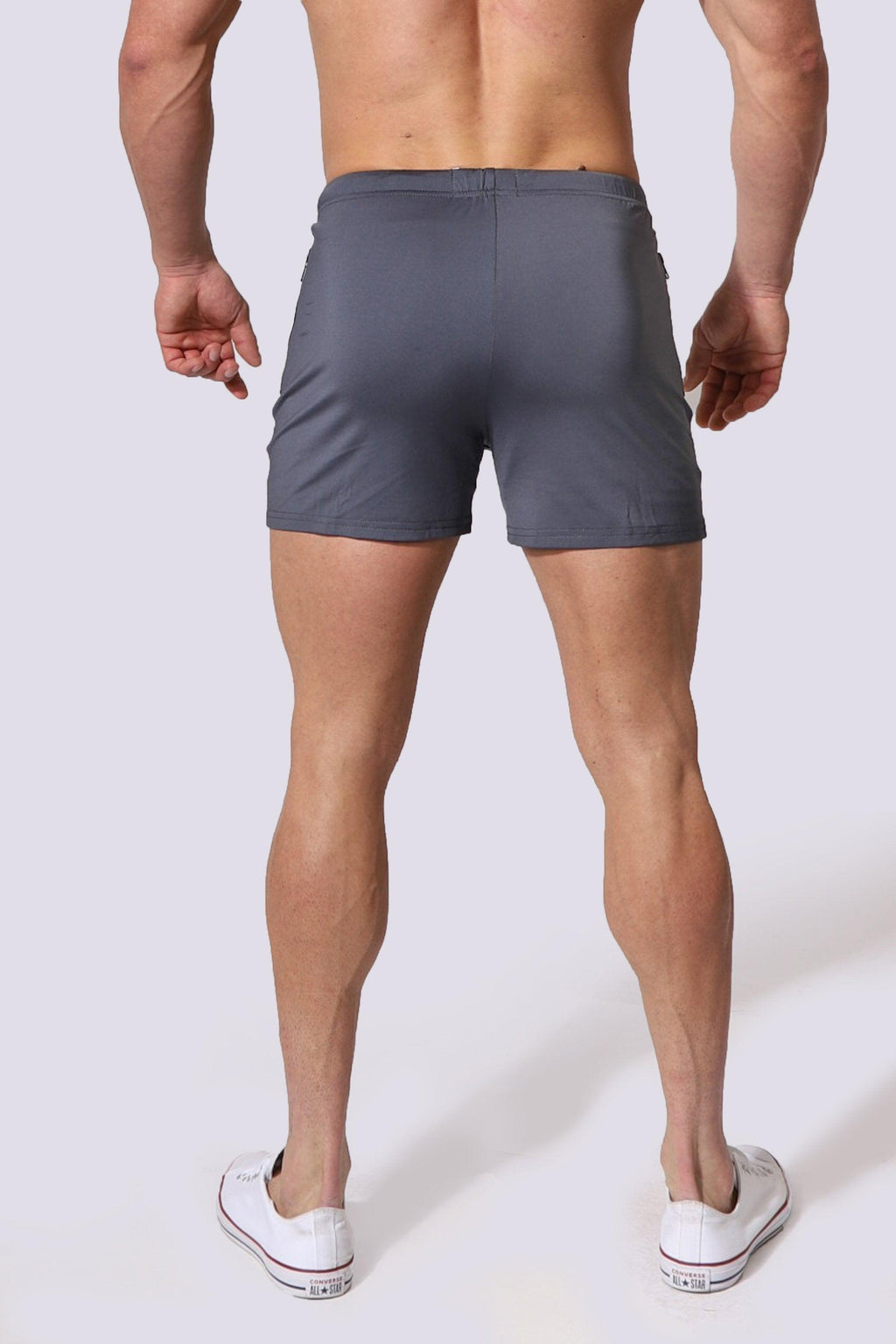 Jed North Agile Bodybuilding 4'' Shorts w Zipper Pockets - Gray - DealByEthan.gay loves Jed North
