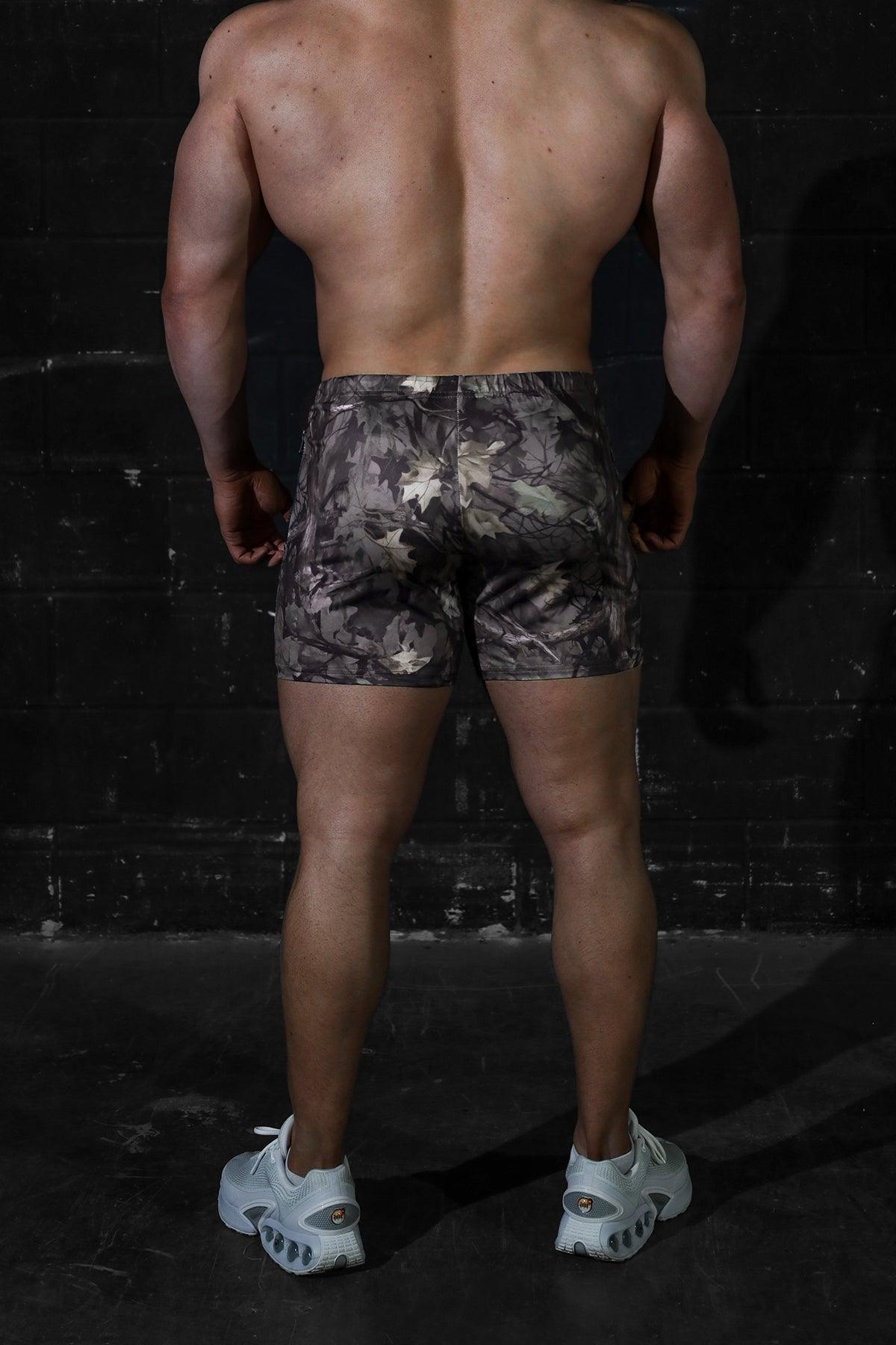 Jed North Agile Bodybuilding 4'' Shorts w Zipper Pockets - Hunter Camo - DealByEthan.gay loves Jed North