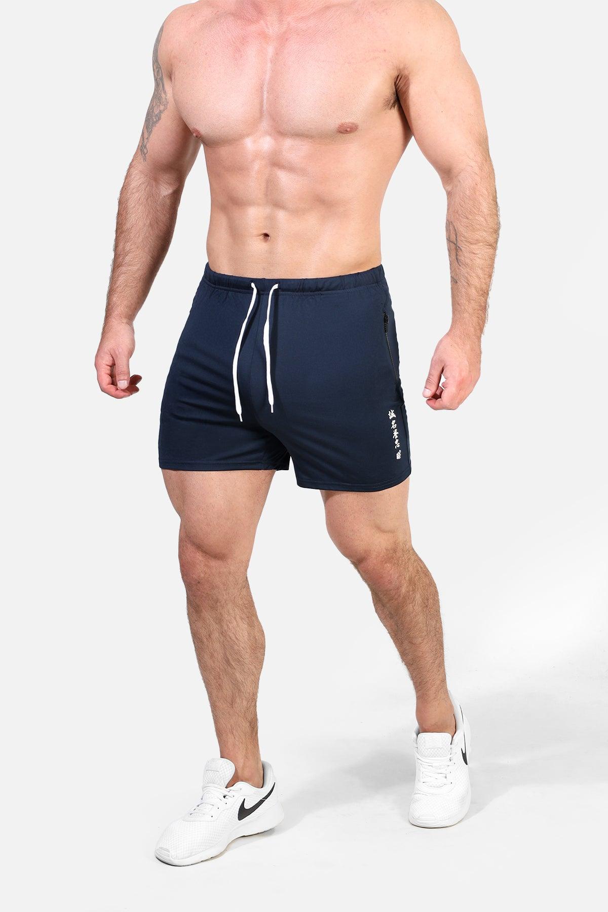 Jed North Agile Bodybuilding 4'' Shorts w Zipper Pockets -  Navy Integrity - DealByEthan.gay loves Jed North