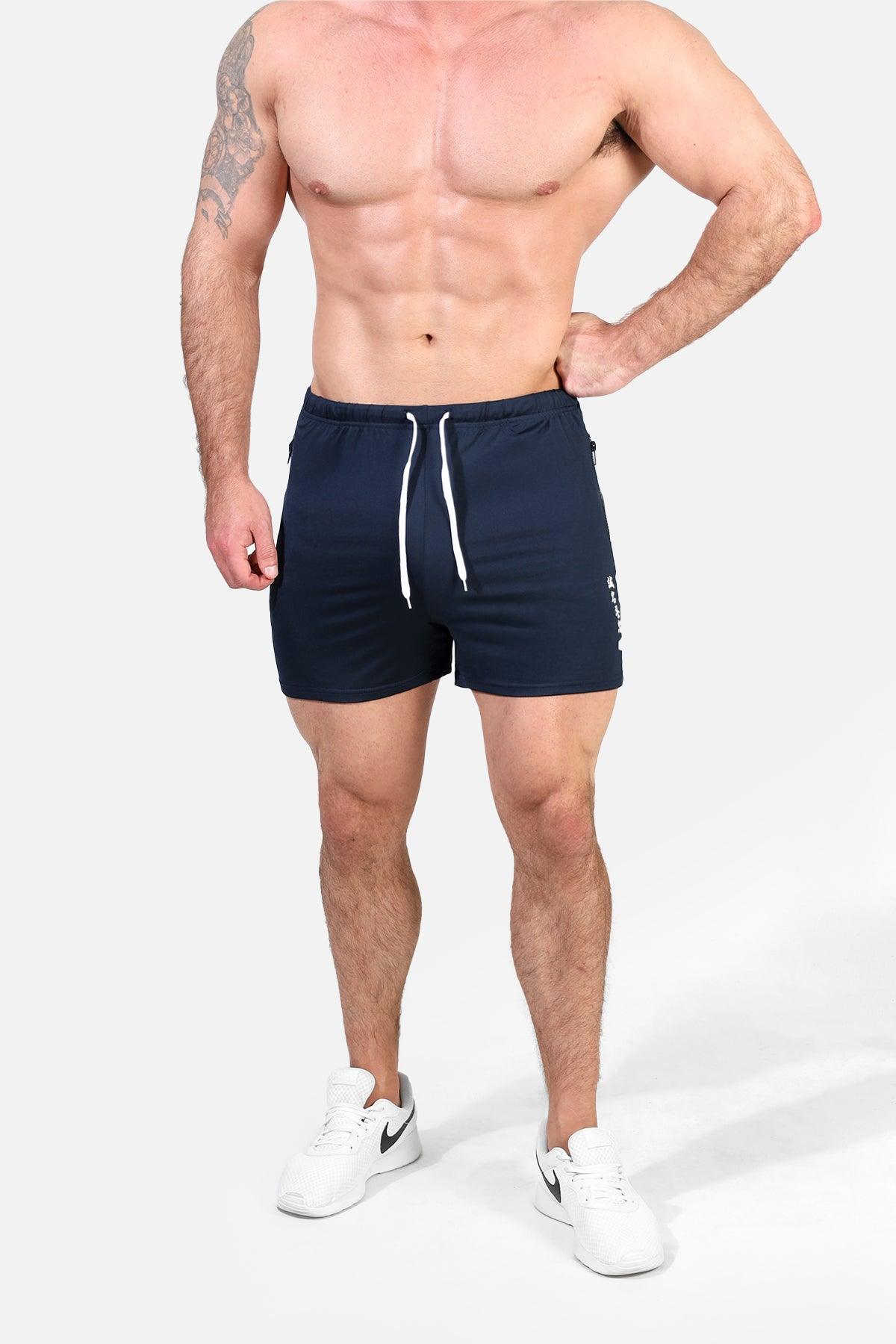 Jed North Agile Bodybuilding 4'' Shorts w Zipper Pockets -  Navy Integrity - DealByEthan.gay loves Jed North