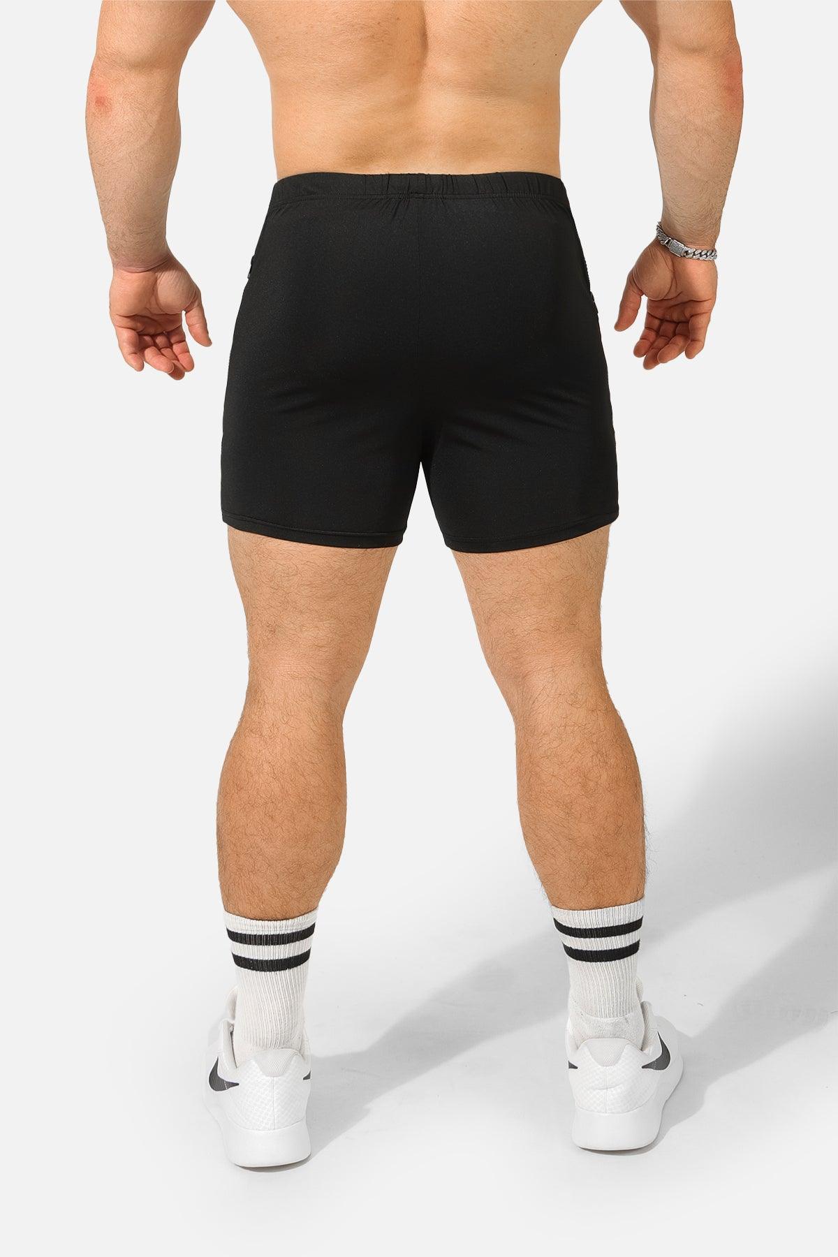 Jed North Agile Bodybuilding 4'' Shorts w Zipper Pockets - Noir - DealByEthan.gay loves Jed North
