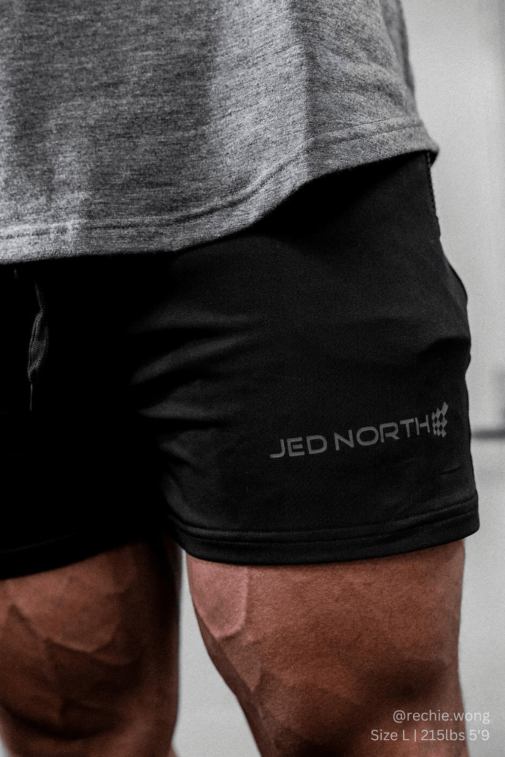 Jed North Agile Bodybuilding 4'' Shorts w Zipper Pockets - Noir - DealByEthan.gay loves Jed North
