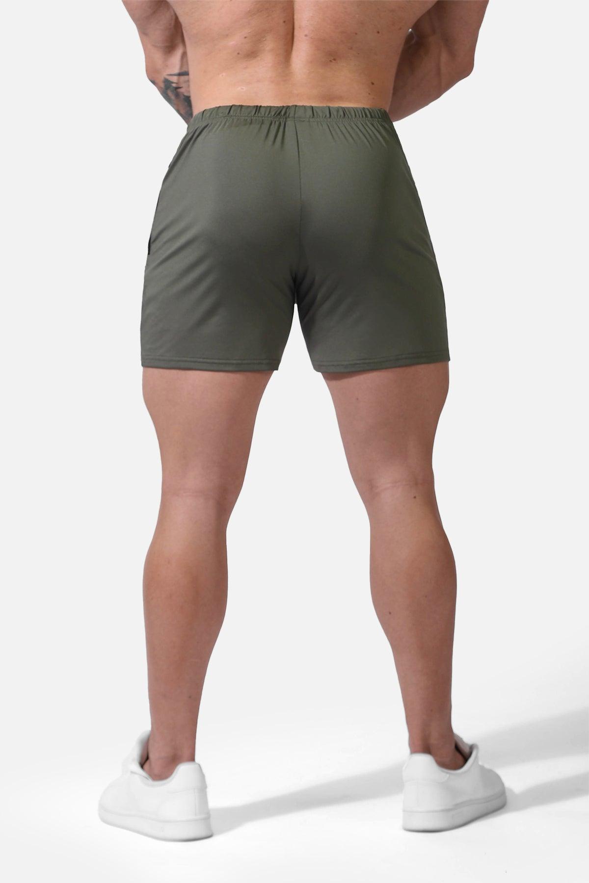 Jed North Agile Bodybuilding 4'' Shorts w Zipper Pockets - Olive - DealByEthan.gay loves Jed North