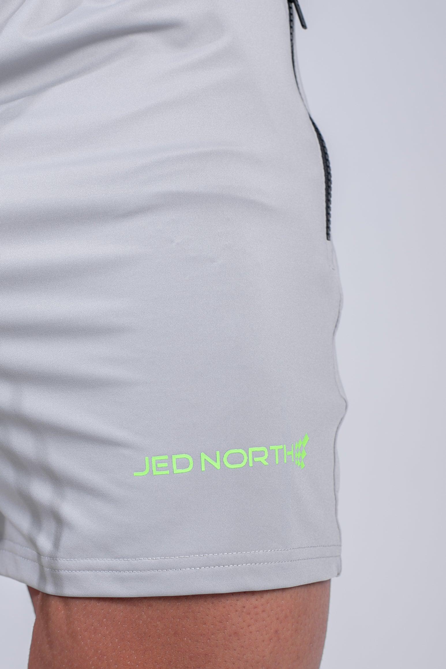 Jed North Agile Bodybuilding 4'' Shorts w Zipper Pockets - Platinum Gray - DealByEthan.gay loves Jed North