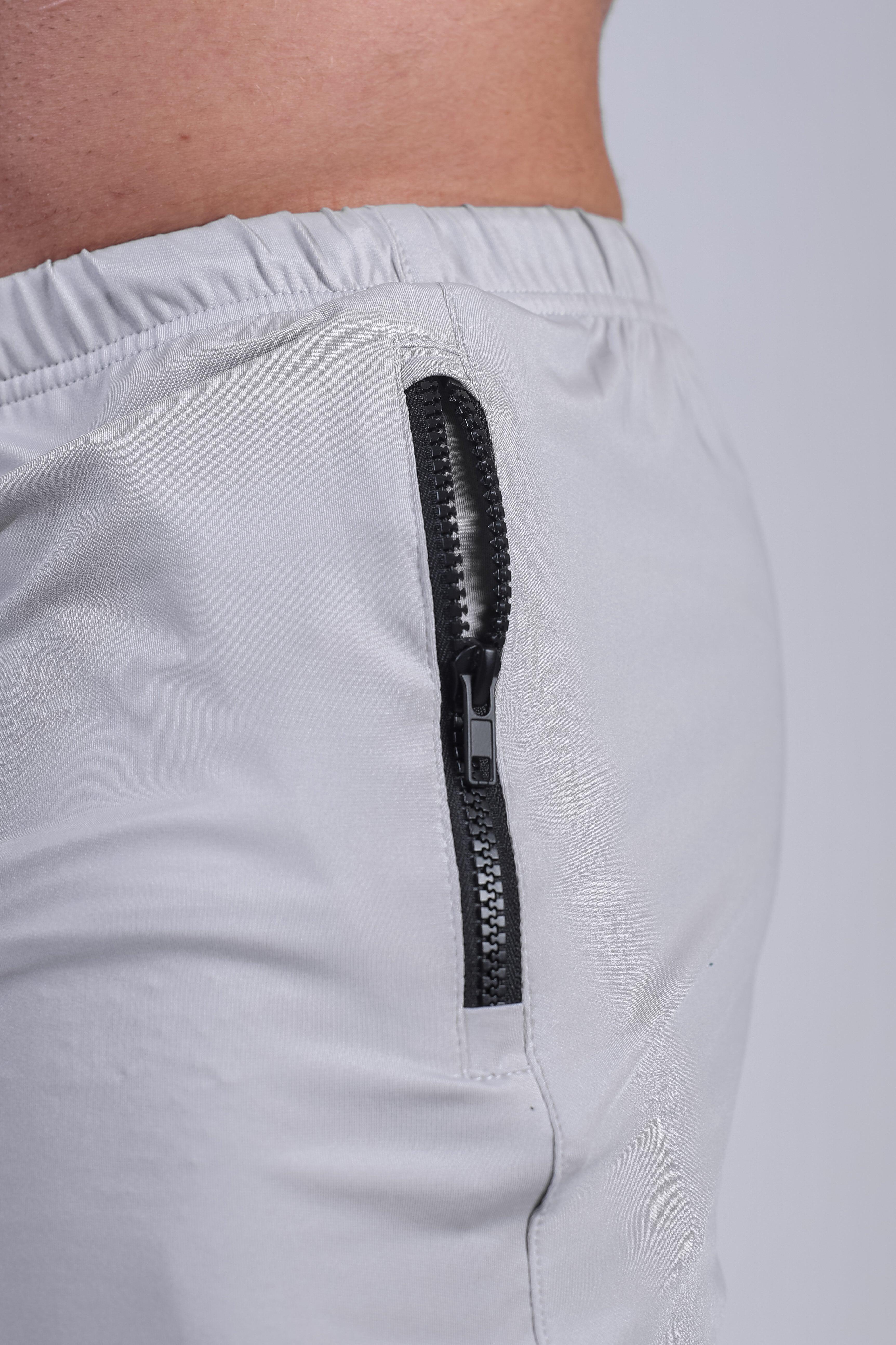Jed North Agile Bodybuilding 4'' Shorts w Zipper Pockets - Platinum Gray - DealByEthan.gay loves Jed North
