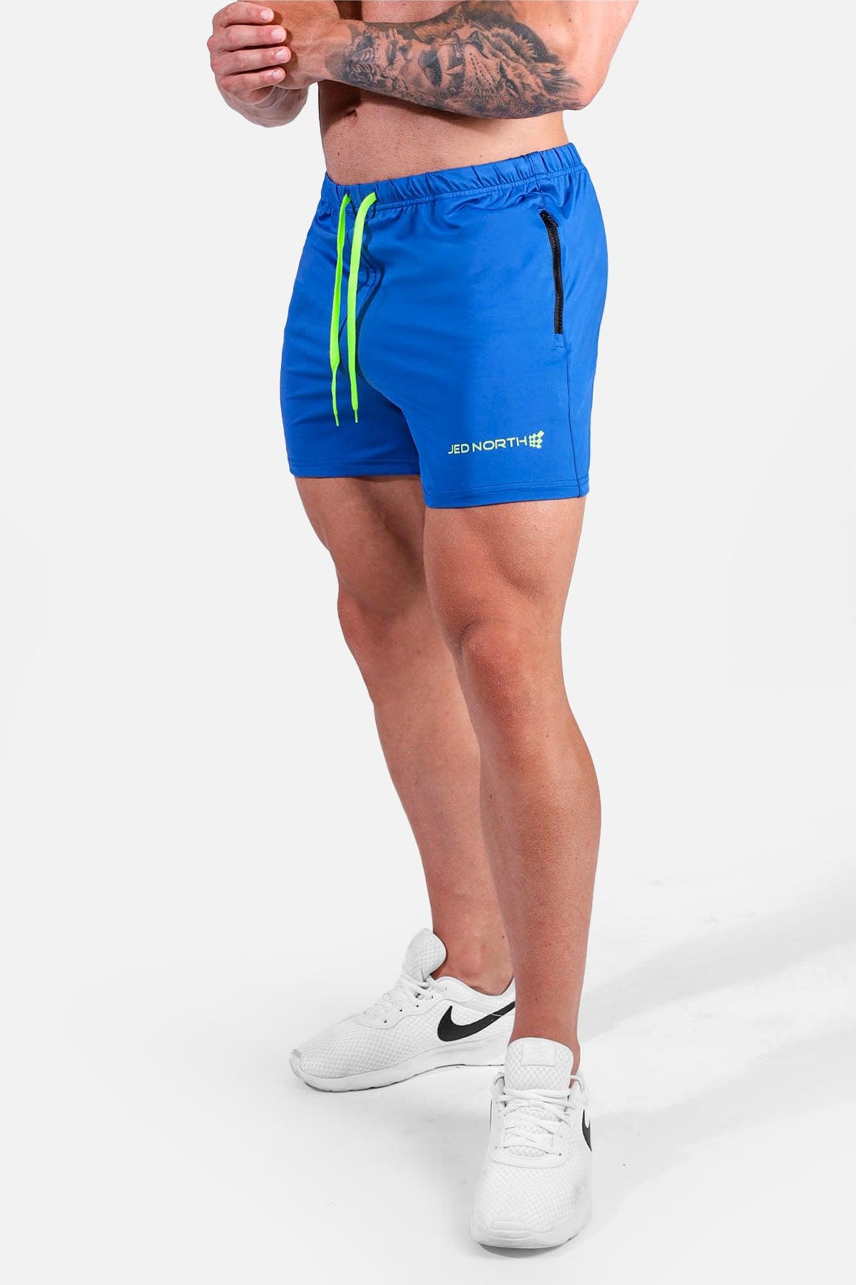 Jed North Agile Bodybuilding 4'' Shorts w Zipper Pockets - Royal Blue - DealByEthan.gay loves Jed North
