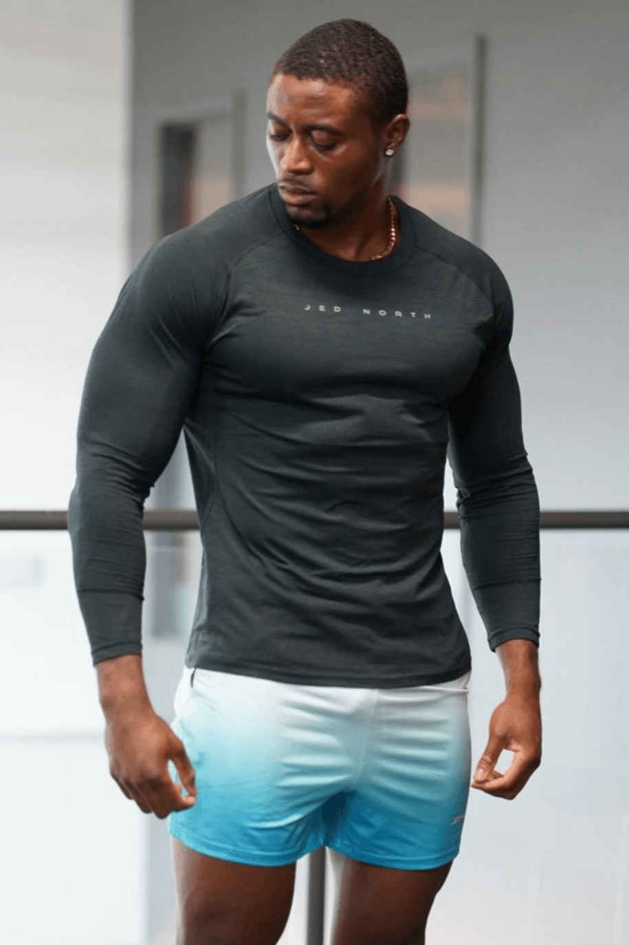 Jed North Agile Long Sleeve Activewear Training Tee - Charcoal Black - DealByEthan.gay loves Jed North