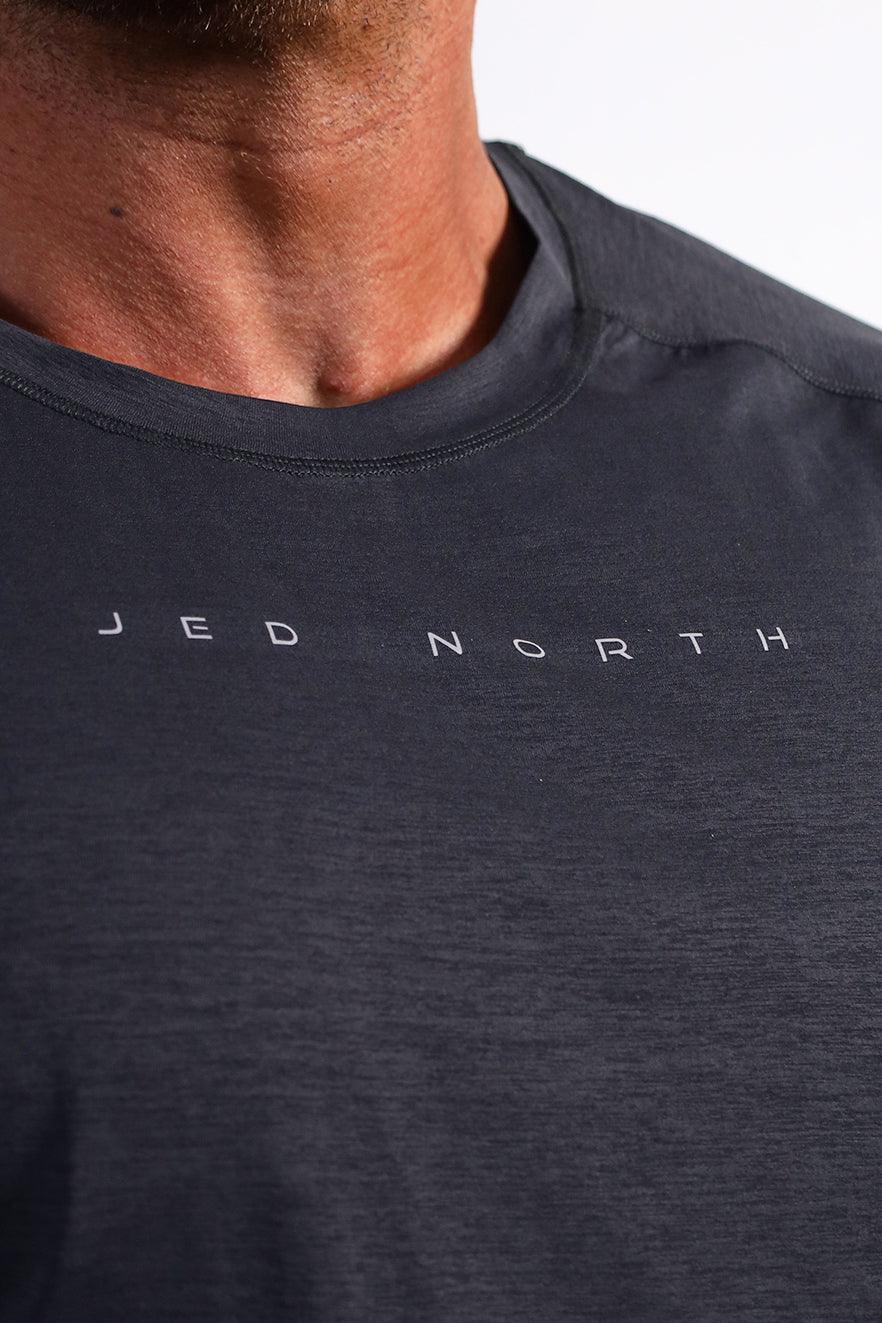 Jed North Agile Long Sleeve Activewear Training Tee - Charcoal Black - DealByEthan.gay loves Jed North