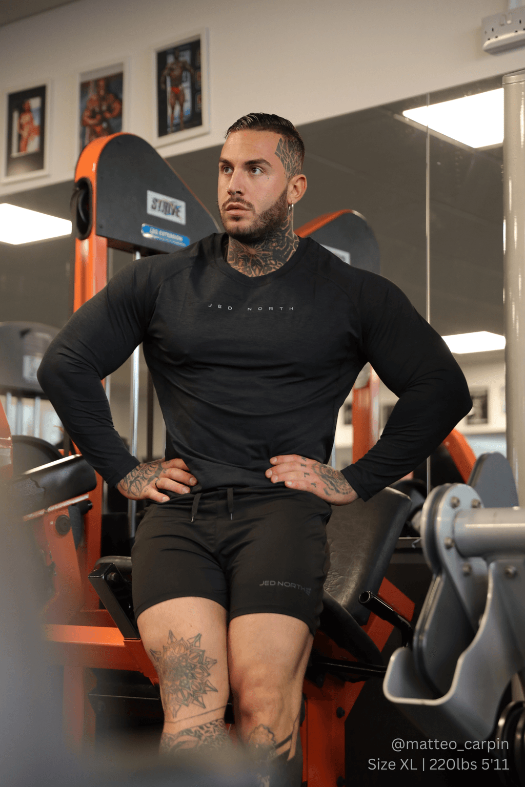 Jed North Agile Long Sleeve Activewear Training Tee - Charcoal Black - DealByEthan.gay loves Jed North