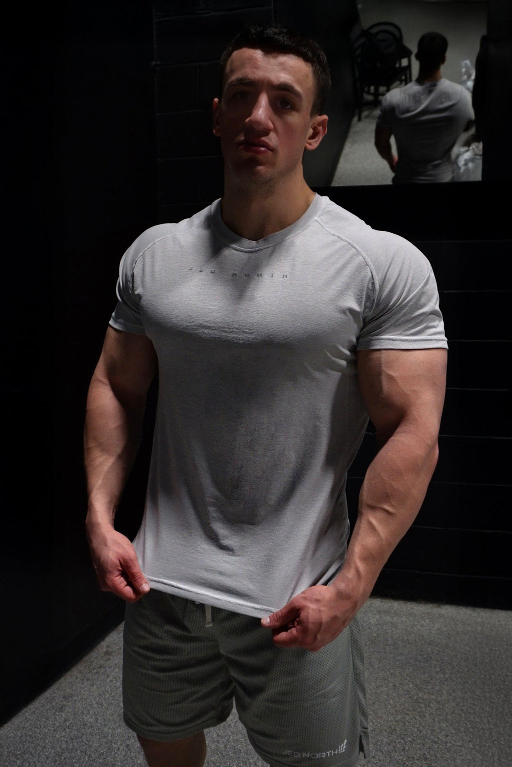 Jed North Agile Short Sleeve Training Tee - Light Gray - DealByEthan.gay loves Jed North