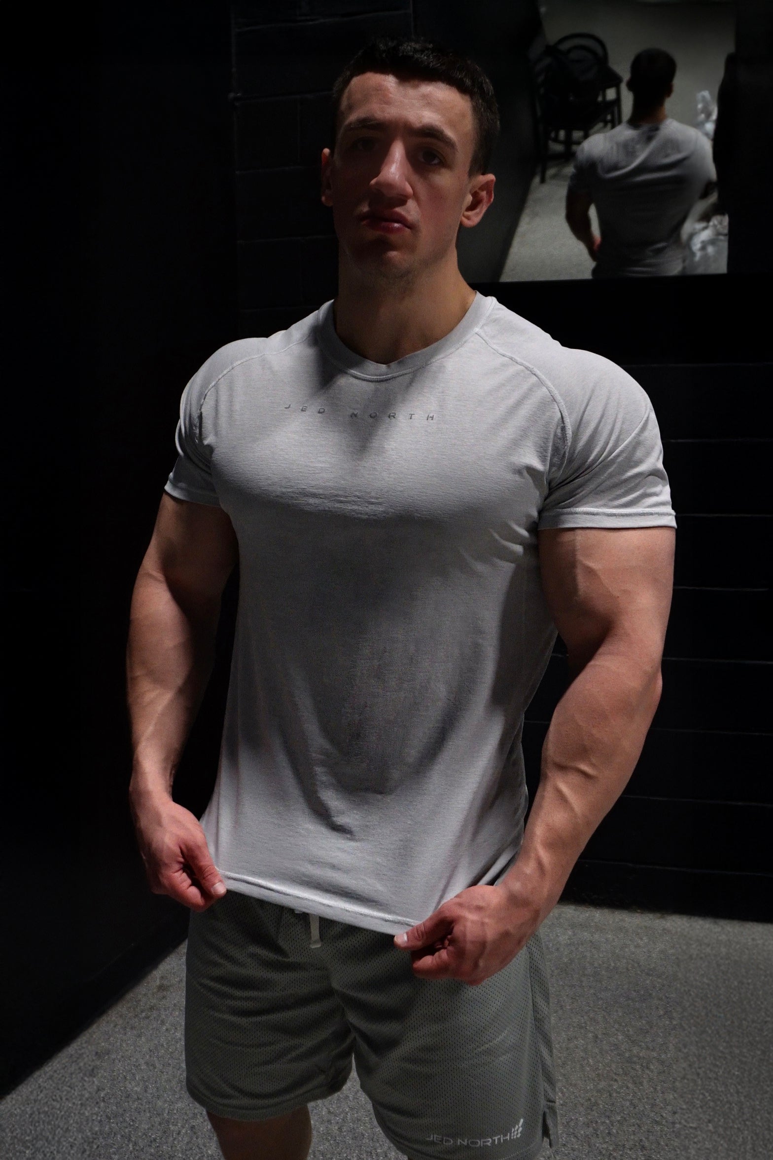 Jed North Agile Short Sleeve Training Tee - Light Gray - DealByEthan.gay loves Jed North