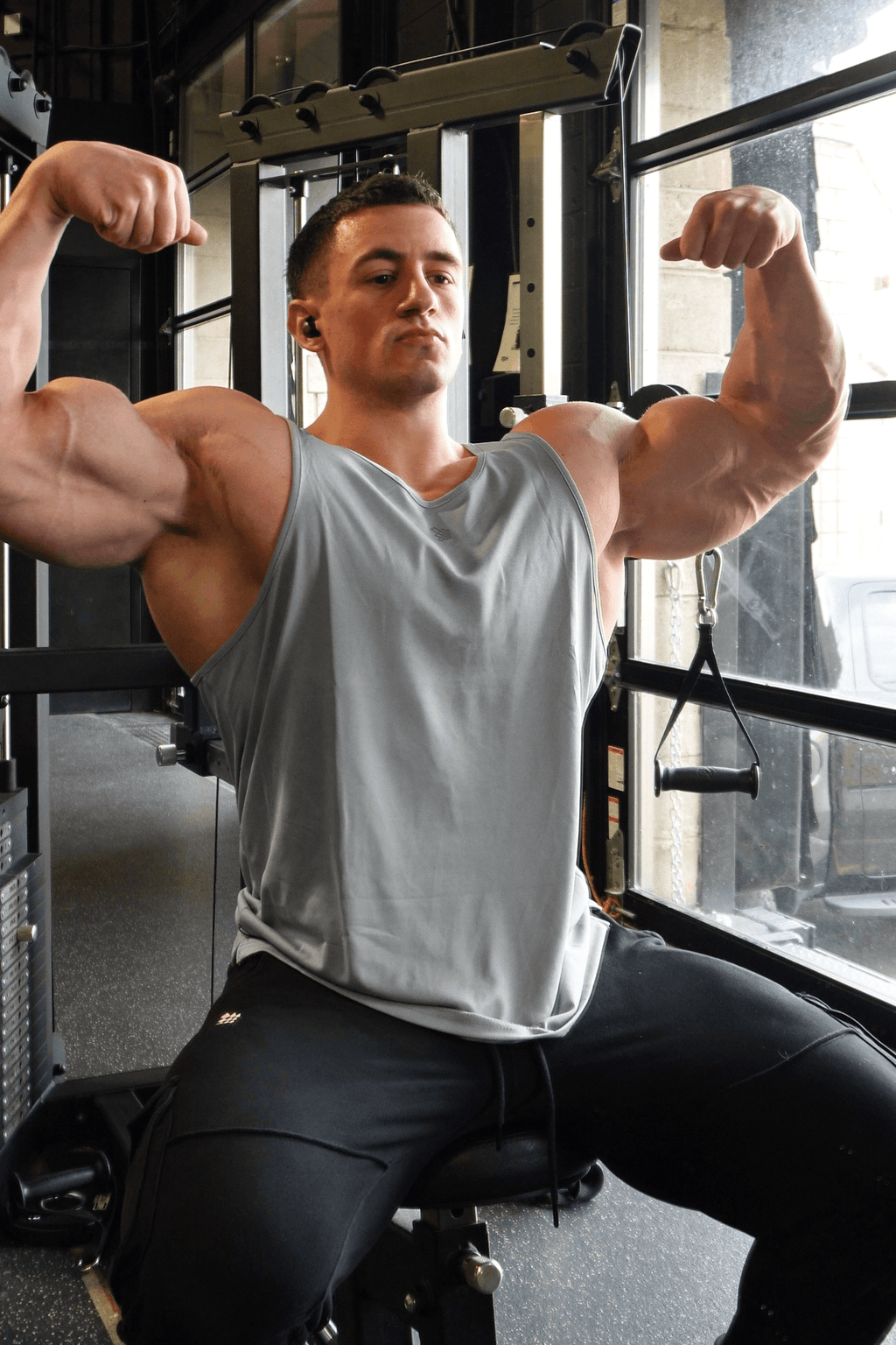Jed North Alpha Microfiber Fast-Dry Gym Tank Top - Polar Silver - DealByEthan.gay loves Jed North