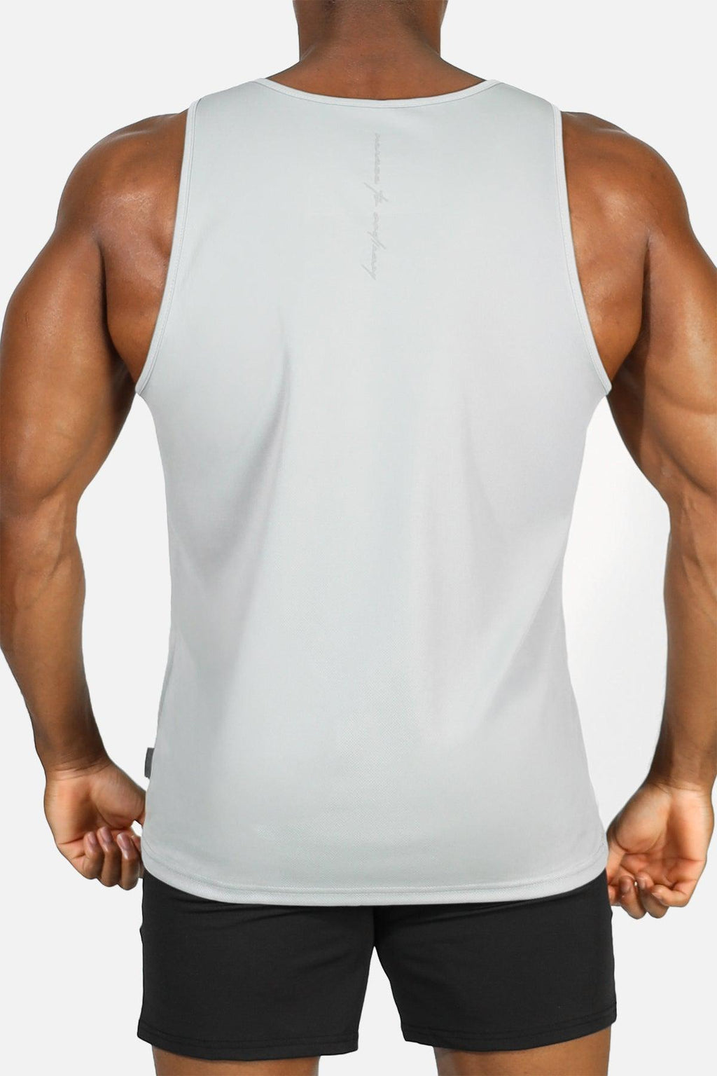 Jed North Alpha Microfiber Fast-Dry Gym Tank Top - Polar Silver - DealByEthan.gay loves Jed North