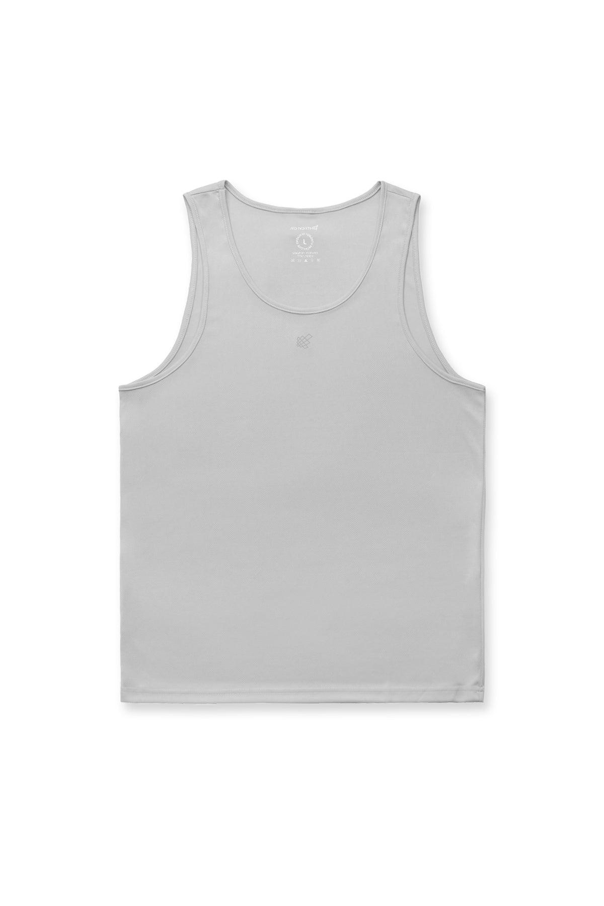 Jed North Alpha Microfiber Fast-Dry Gym Tank Top - Polar Silver - DealByEthan.gay loves Jed North