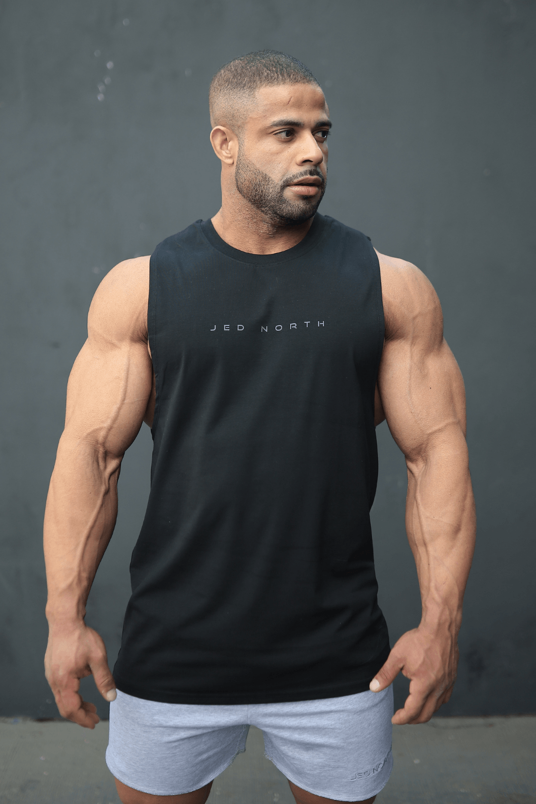 Jed North Apollo Men's Sleeveless Training Tee - Obsidian Black - DealByEthan.gay loves Jed North