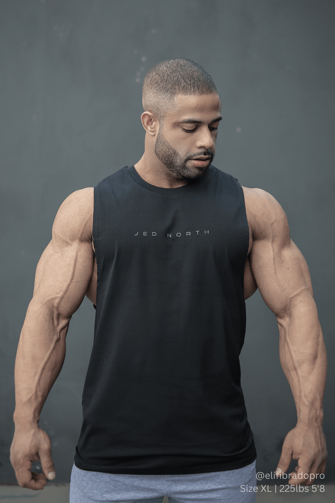 Jed North Apollo Men's Sleeveless Training Tee - Obsidian Black - DealByEthan.gay loves Jed North