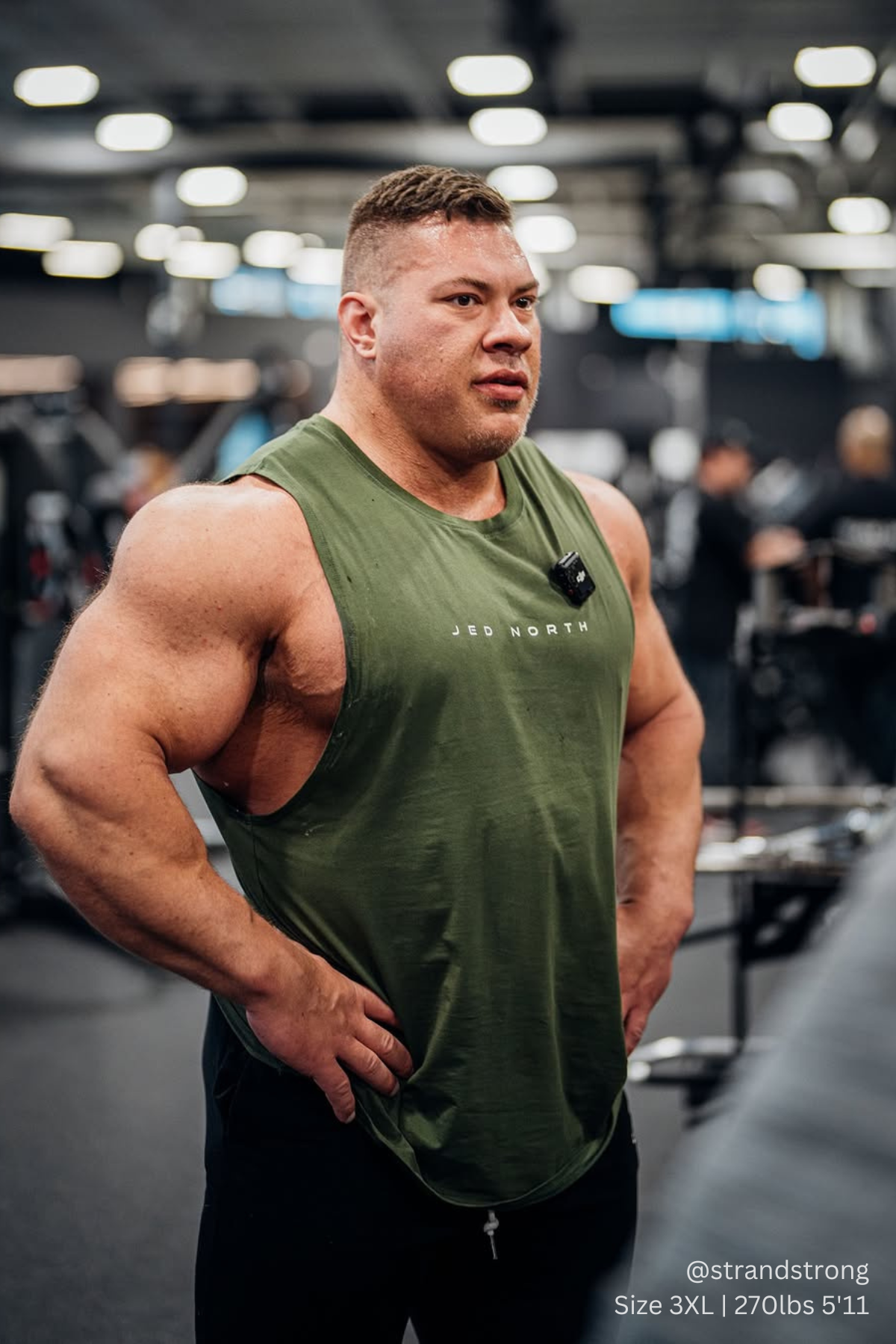 Jed North Apollo Men's Sleeveless Training Tee - Olive - DealByEthan.gay loves Jed North