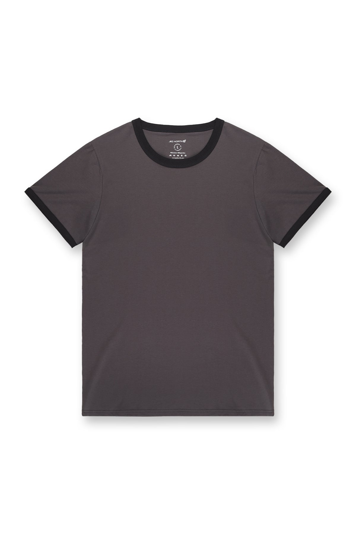 Jed North Casual Classic Crewneck T-Shirt - Dark Gray - DealByEthan.gay loves Jed North