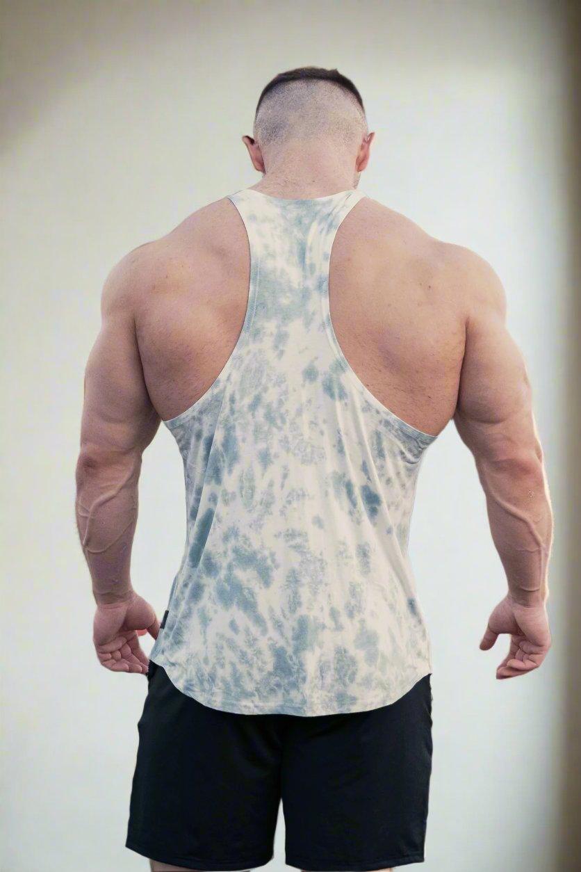 Jed North Classic Bodybuilding Racerback Stringer - Gray Tie Dye - DealByEthan.gay loves Jed North