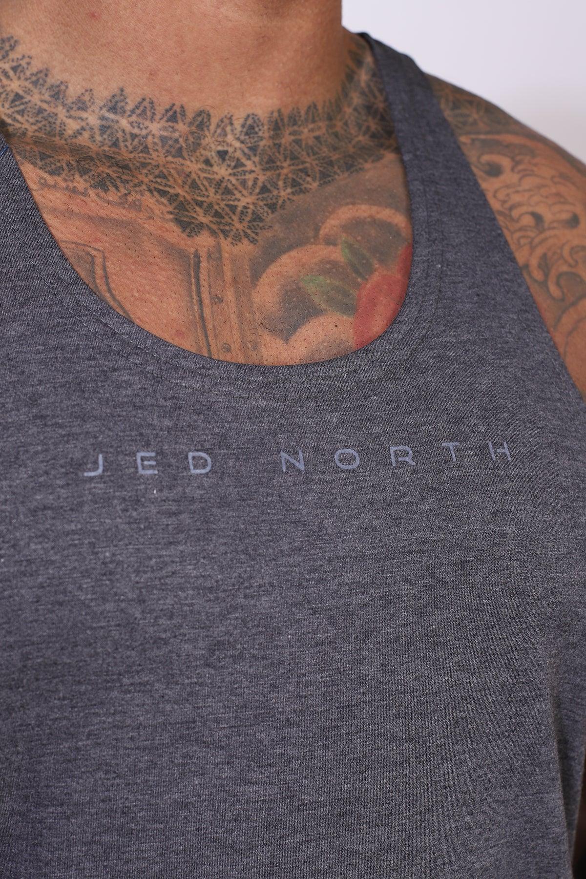 Jed North Classic Bodybuilding Racerback Stringer - Heather Gray - DealByEthan.gay loves Jed North