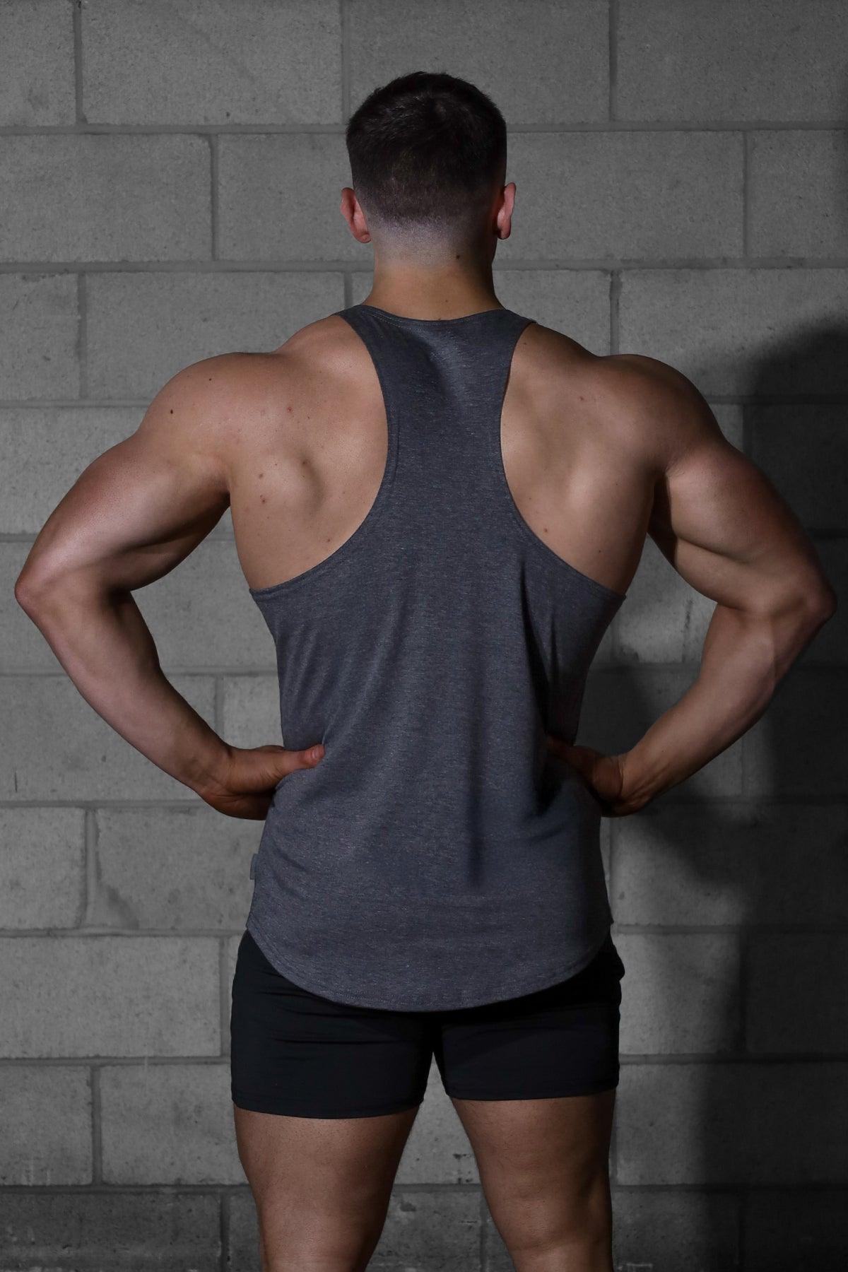 Jed North Classic Bodybuilding Racerback Stringer - Heather Gray - DealByEthan.gay loves Jed North