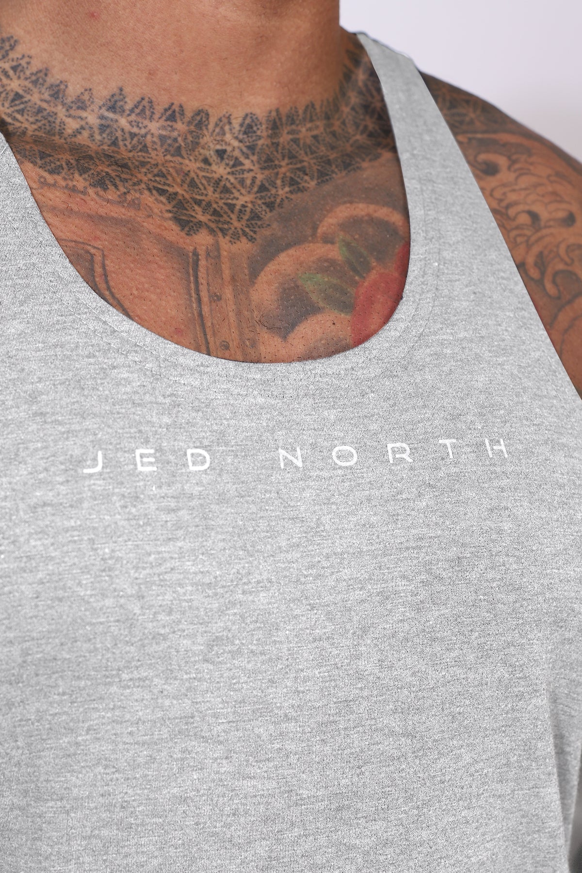 Jed North Classic Bodybuilding Racerback Stringer - Light Gray - DealByEthan.gay loves Jed North