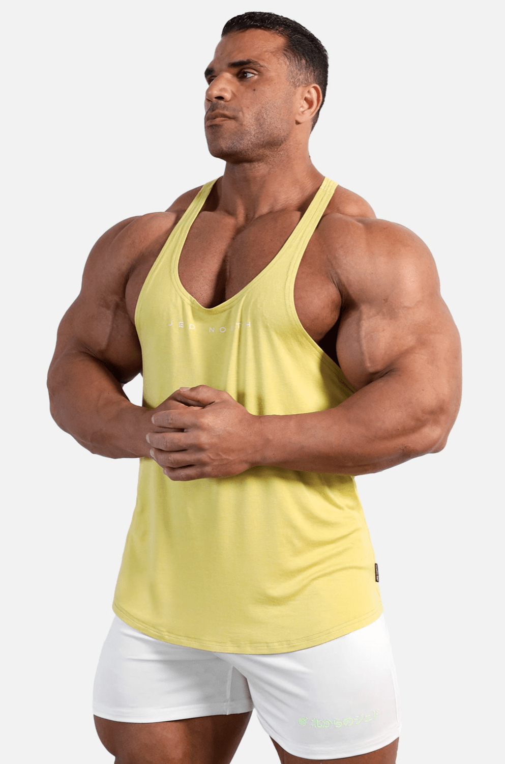 Jed North Classic Bodybuilding Racerback Stringer - Mustard Yellow - DealByEthan.gay loves Jed North