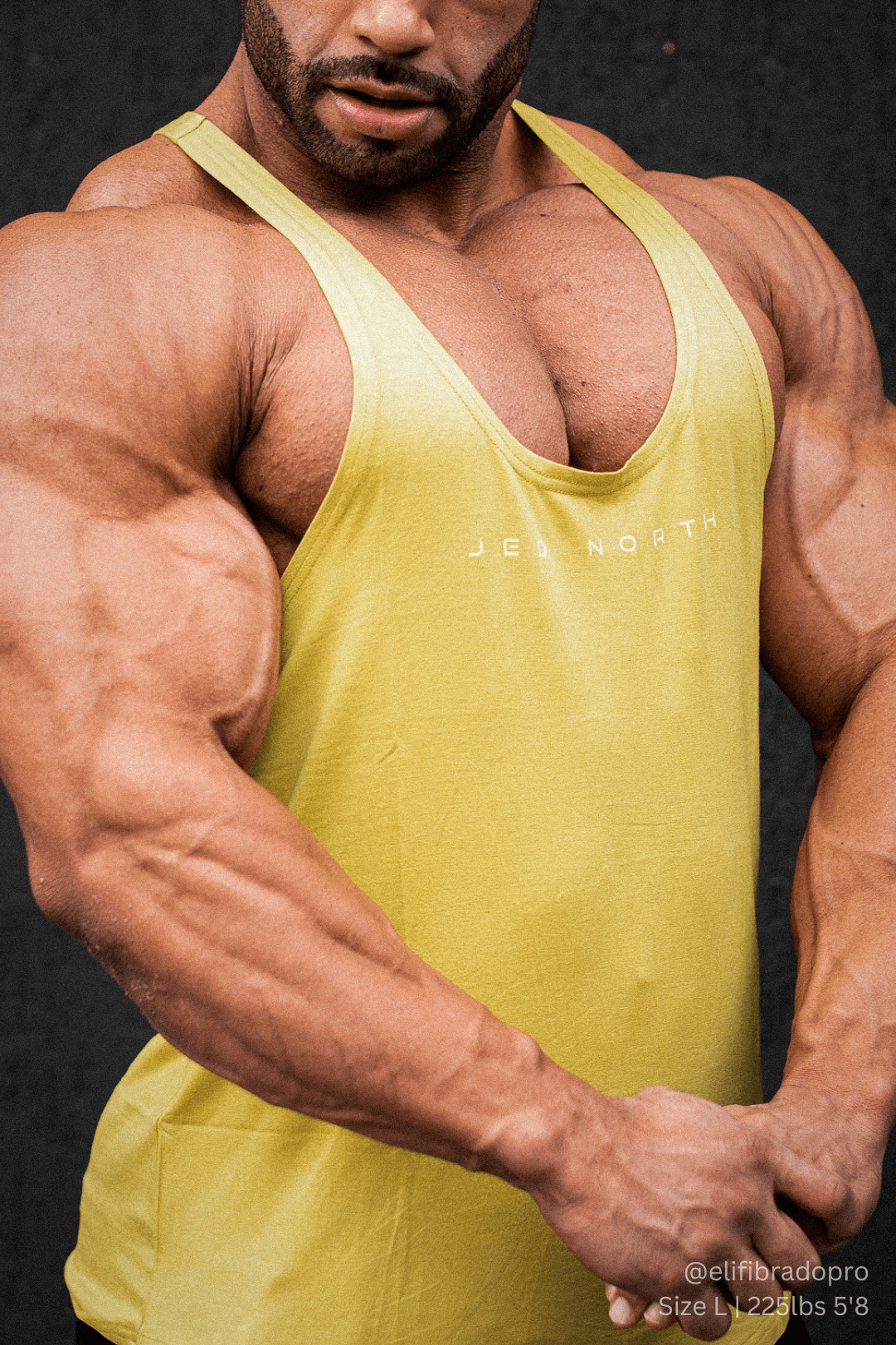 Jed North Classic Bodybuilding Racerback Stringer - Mustard Yellow - DealByEthan.gay loves Jed North