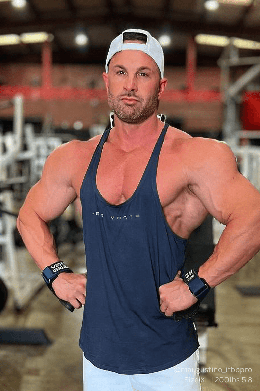 Jed North Classic Bodybuilding Racerback Stringer - Navy - DealByEthan.gay loves Jed North