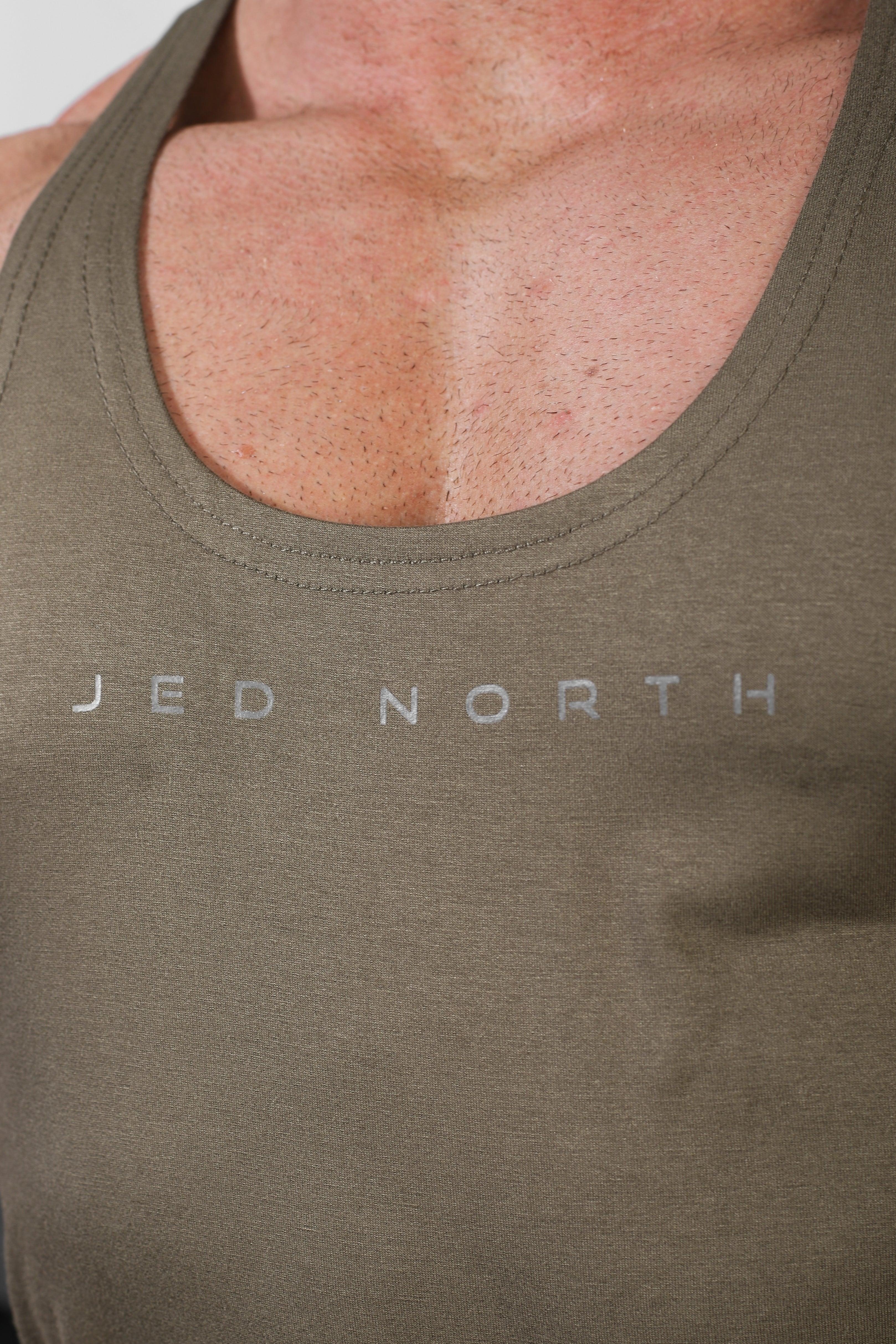 Jed North Classic Bodybuilding Racerback Stringer - Olive - DealByEthan.gay loves Jed North