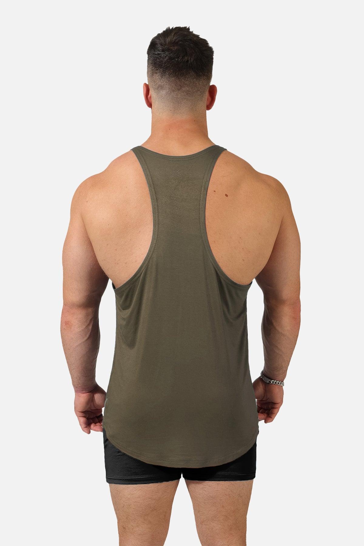 Jed North Classic Bodybuilding Racerback Stringer - Olive - DealByEthan.gay loves Jed North