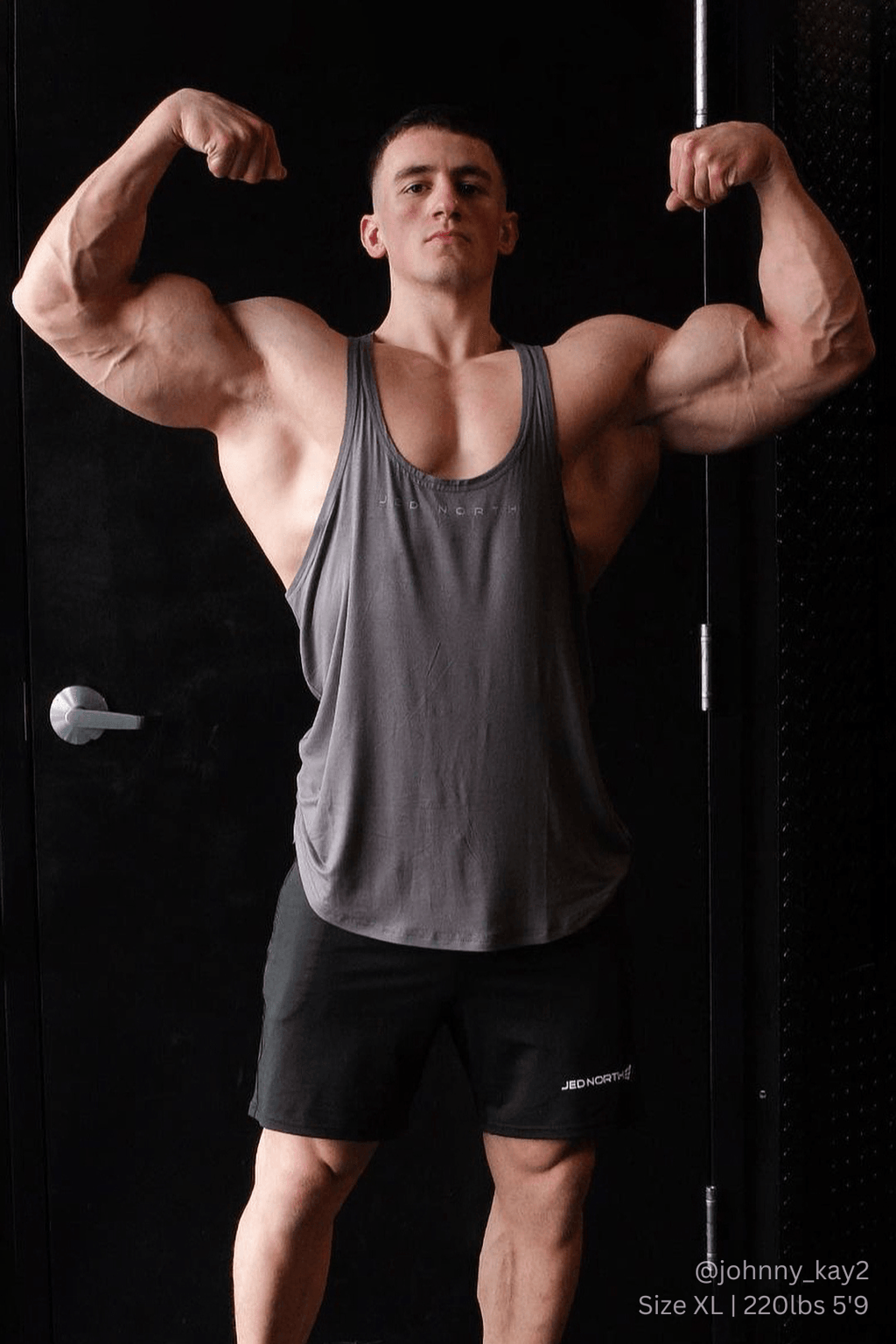 Jed North Classic Bodybuilding Racerback Stringer - Steel Gray - DealByEthan.gay loves Jed North