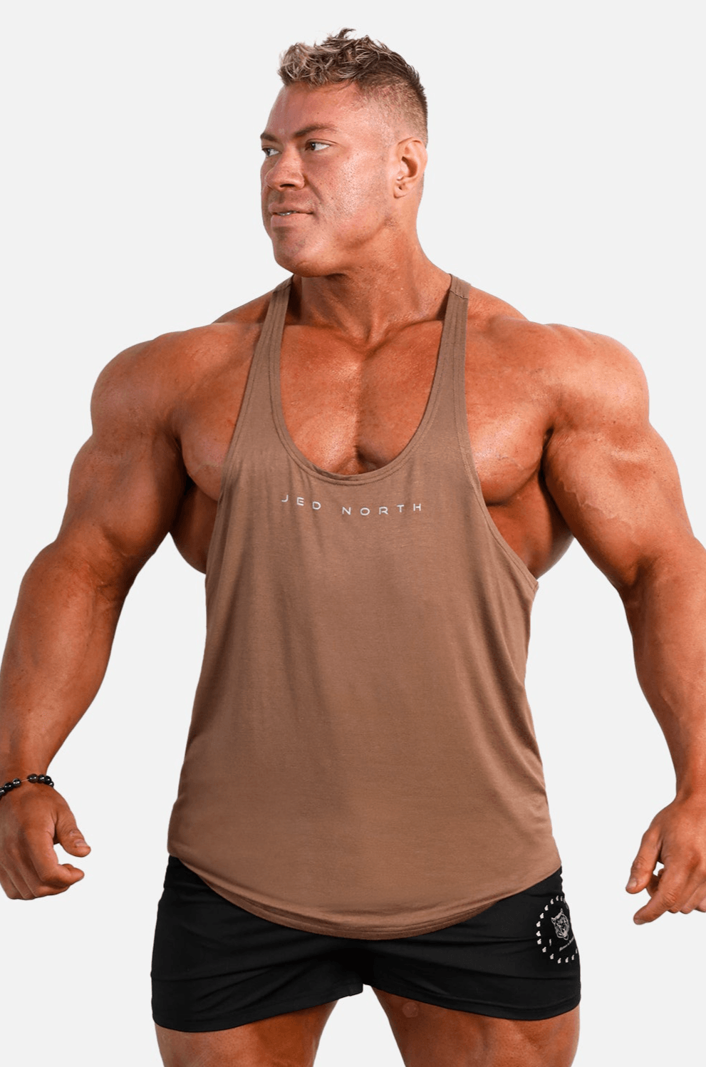 Jed North Classic Bodybuilding Racerback Stringer - Walnut Brown - DealByEthan.gay loves Jed North