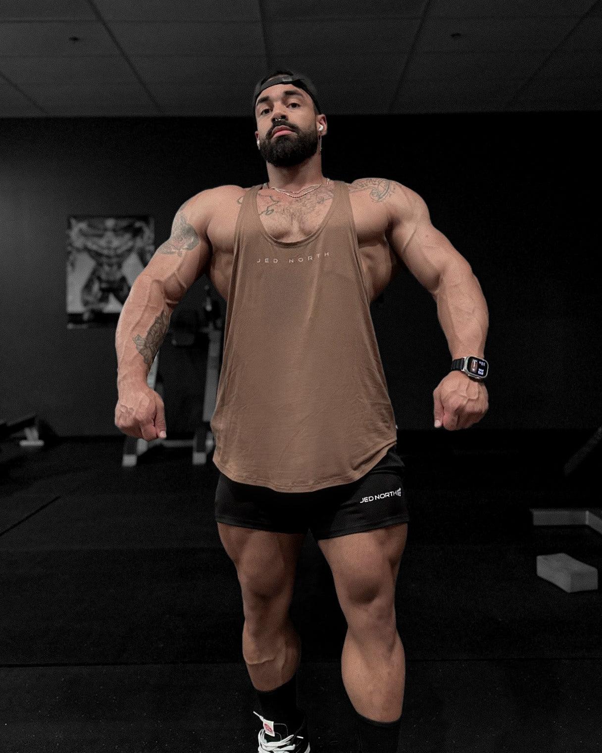 Jed North Classic Bodybuilding Racerback Stringer - Walnut Brown - DealByEthan.gay loves Jed North