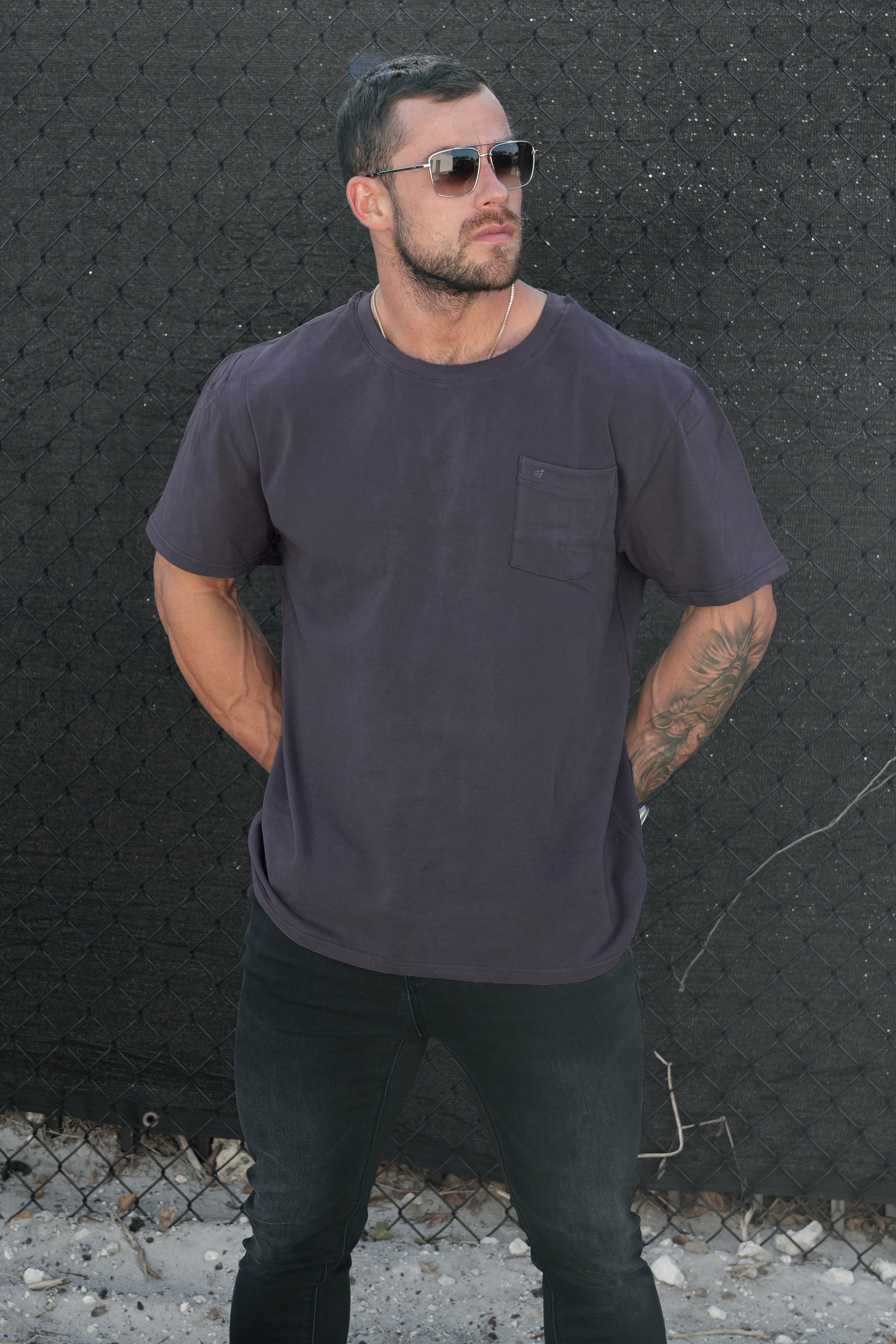Jed North Classic Premium Pocket T-Shirt - Dark Gray - DealByEthan.gay loves Jed North