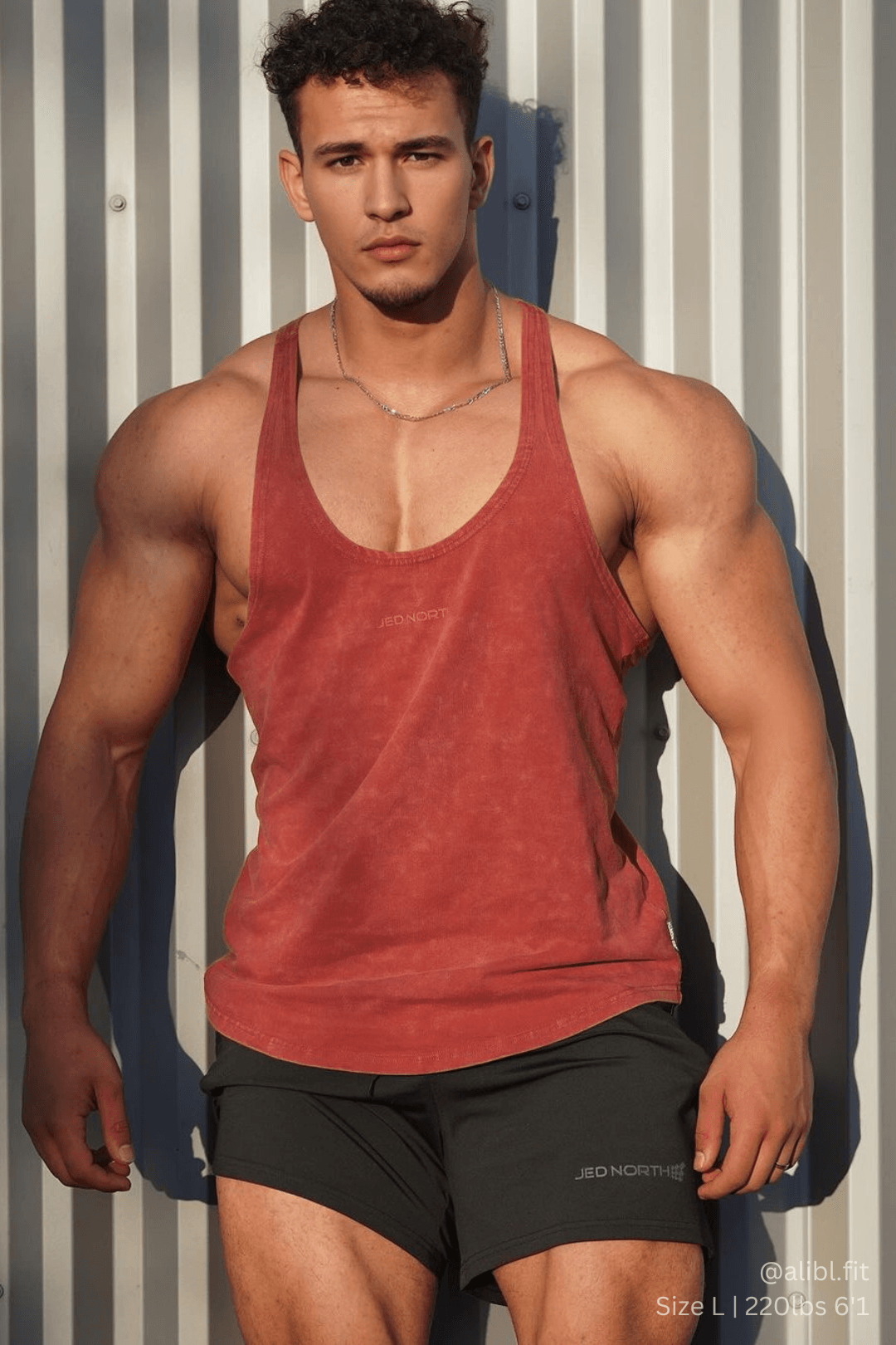 Jed North Classic Vintage Washed Racerback Stringer - Crimson - DealByEthan.gay loves Jed North