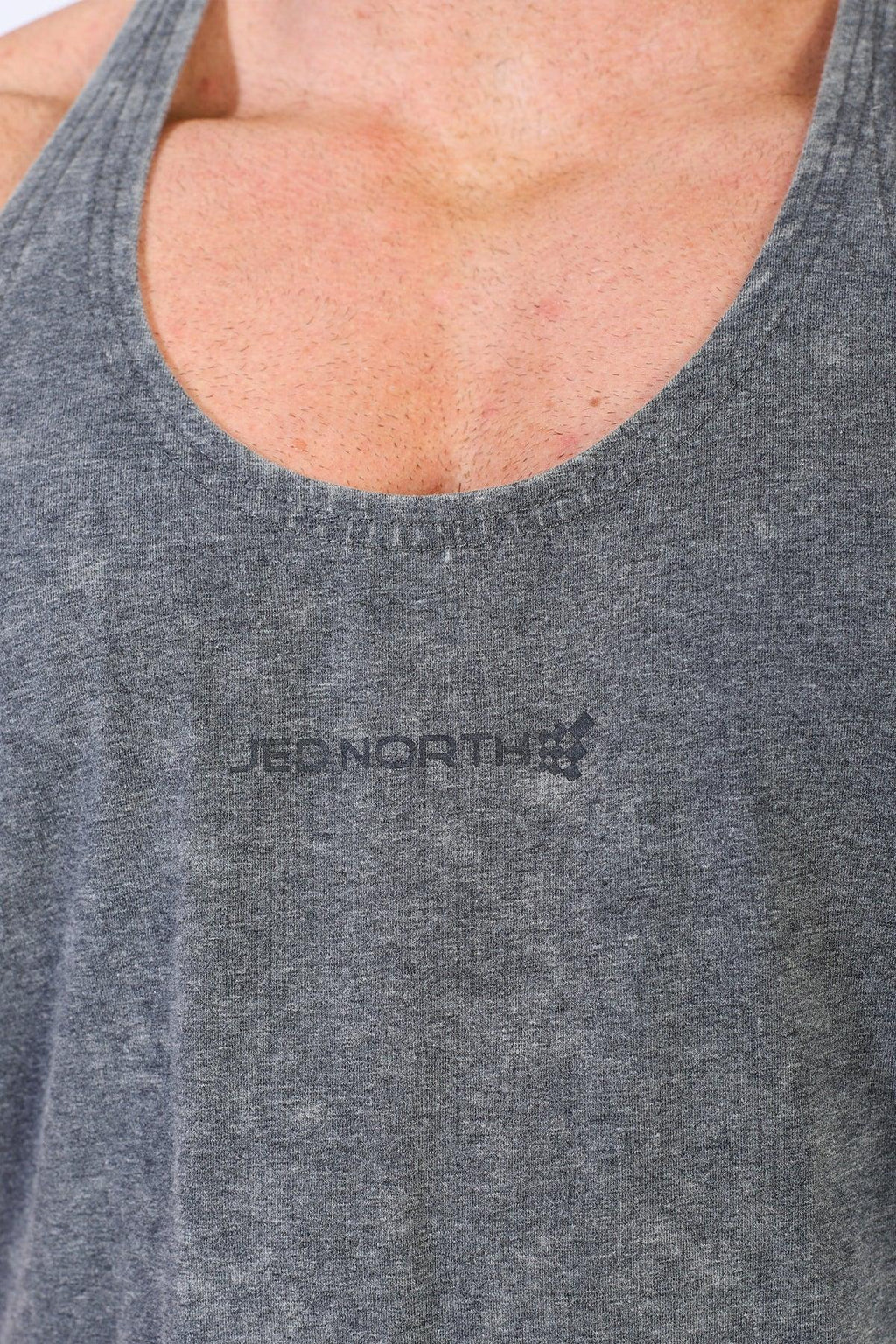 Jed North Classic Vintage Washed Racerback Stringer - Heather Gray - DealByEthan.gay loves Jed North