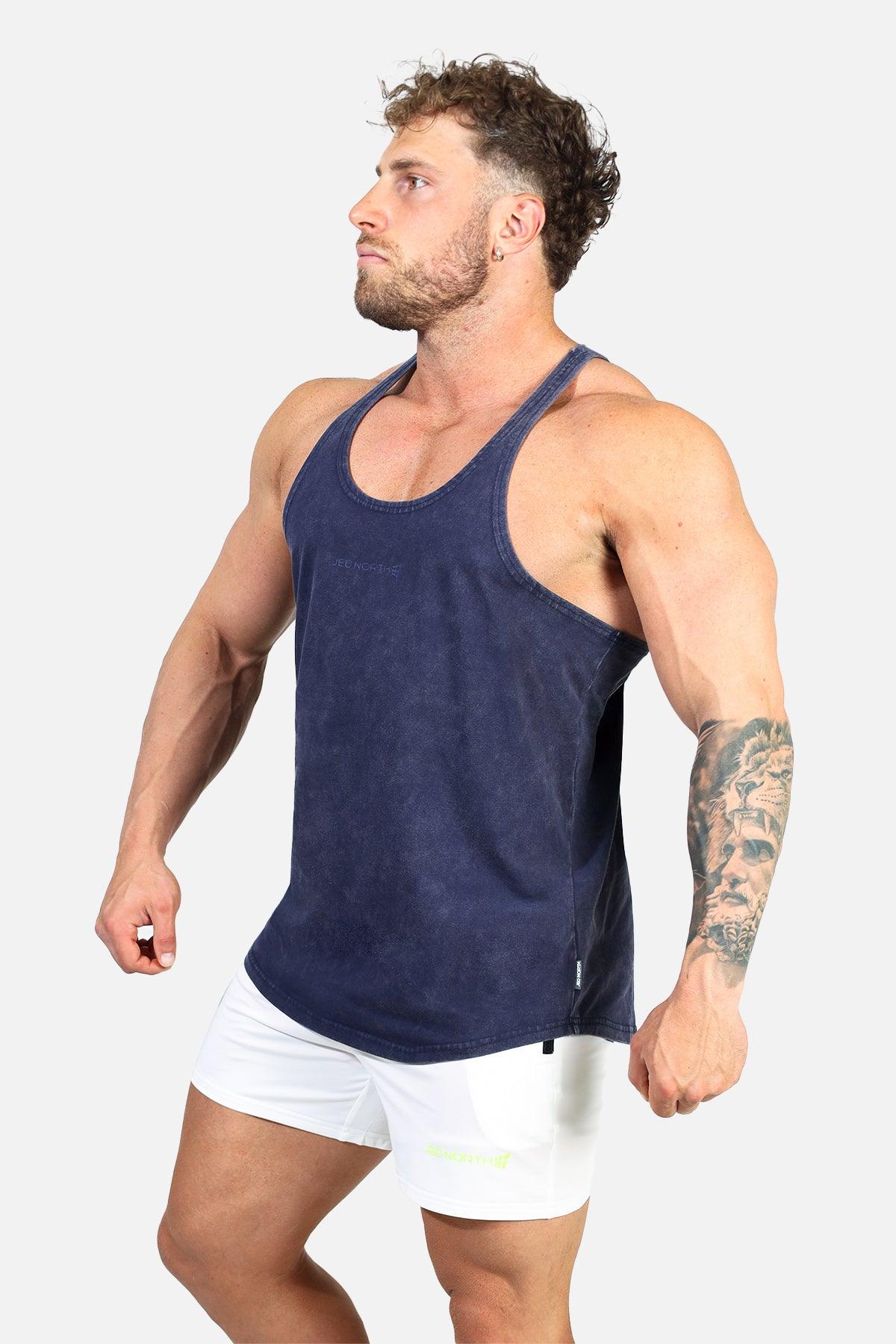 Jed North Classic Vintage Washed Racerback Stringer - Navy - DealByEthan.gay loves Jed North