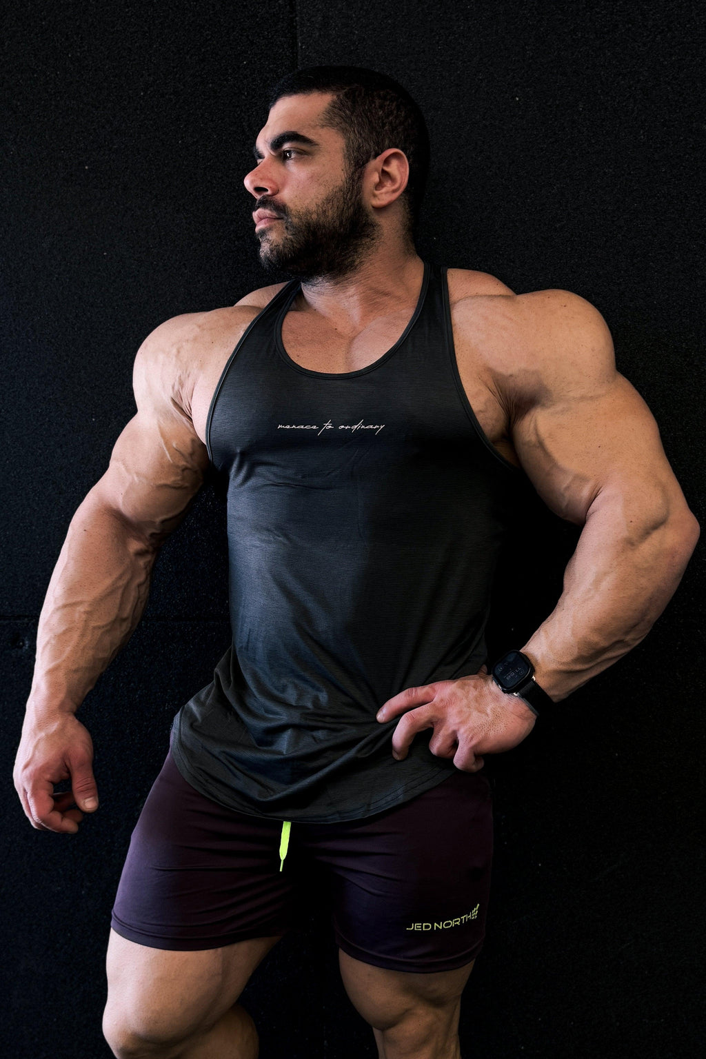 Jed North Dynamic Bodybuilding Stringer - Black - DealByEthan.gay loves Jed North