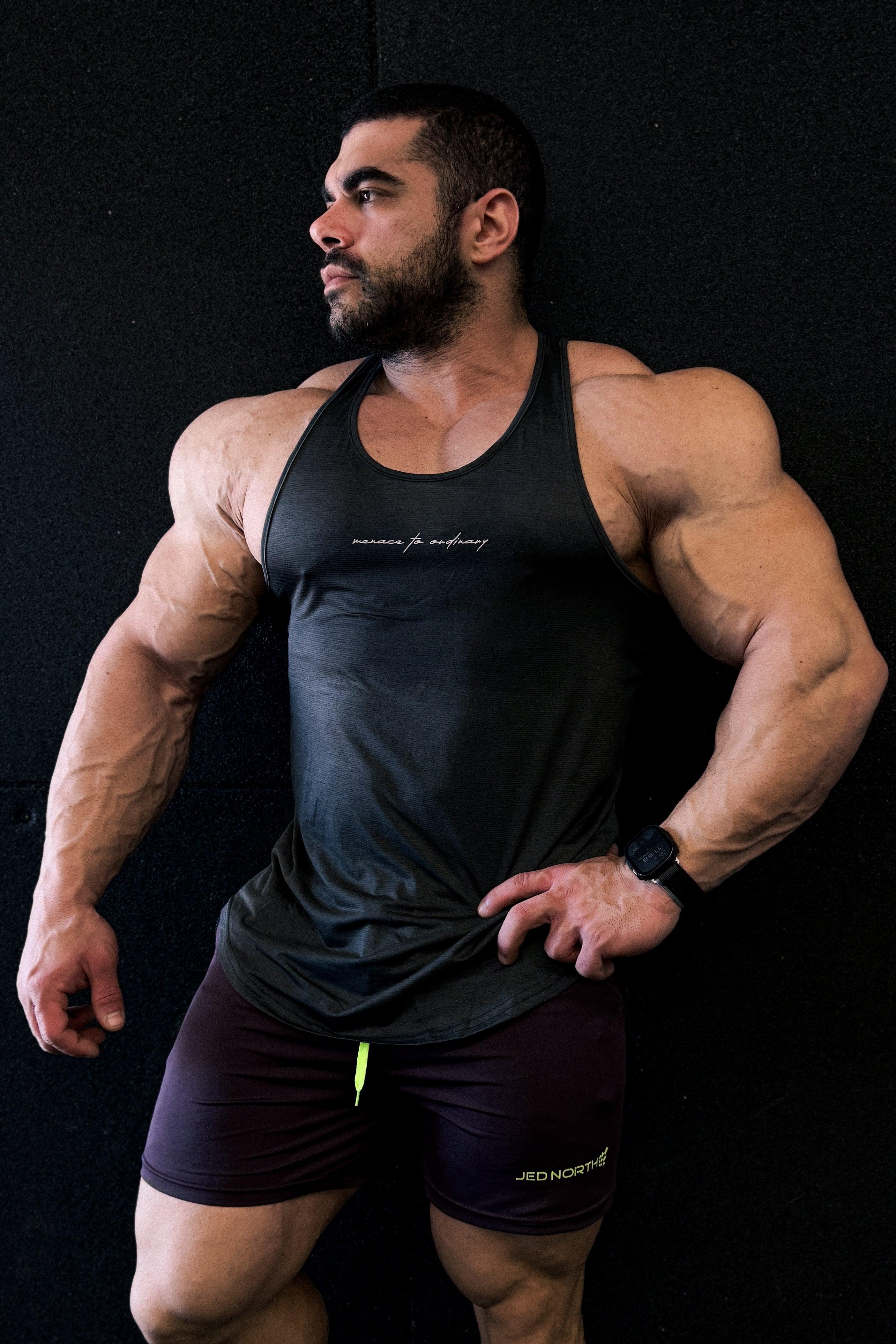 Jed North Dynamic Bodybuilding Stringer - Black - DealByEthan.gay loves Jed North
