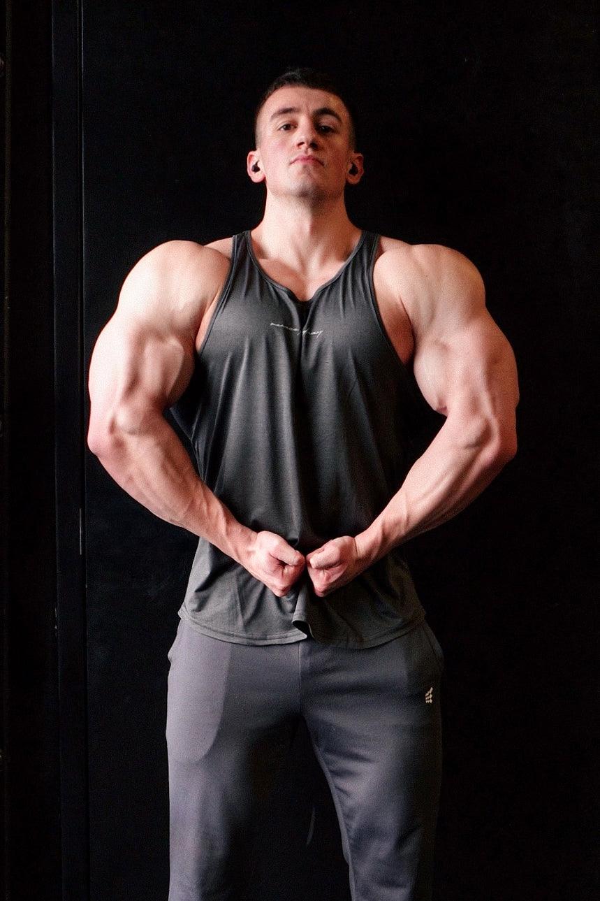 Jed North Dynamic Bodybuilding Stringer - Dark Gray - DealByEthan.gay loves Jed North