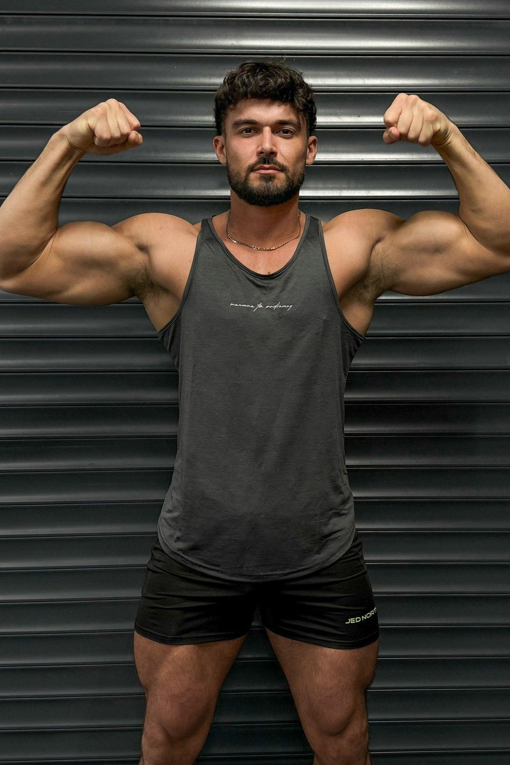 Jed North Dynamic Bodybuilding Stringer - Dark Gray - DealByEthan.gay loves Jed North