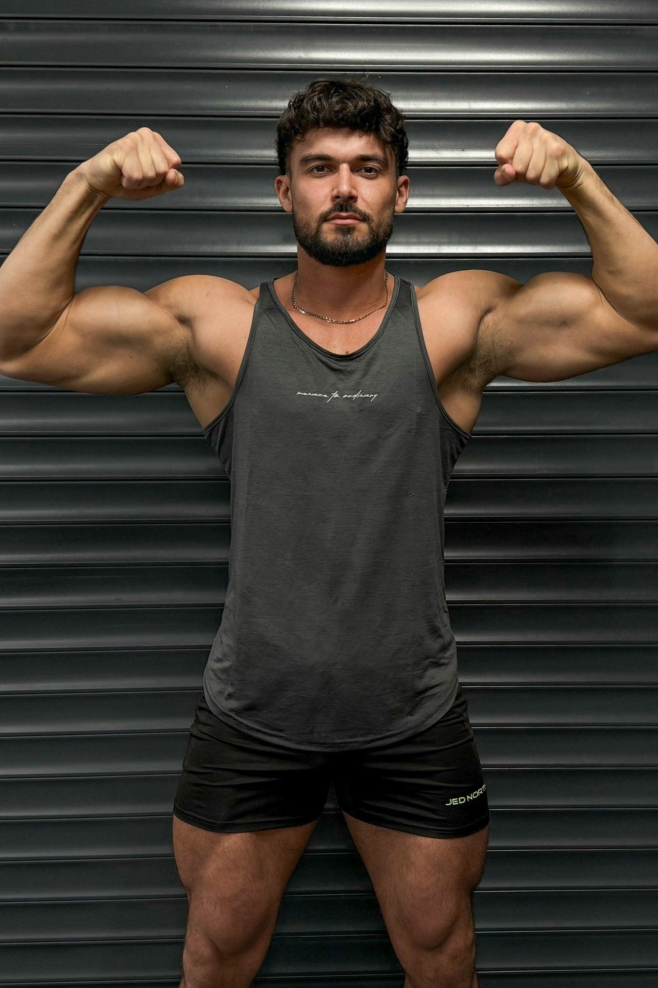 Jed North Dynamic Bodybuilding Stringer - Dark Gray - DealByEthan.gay loves Jed North