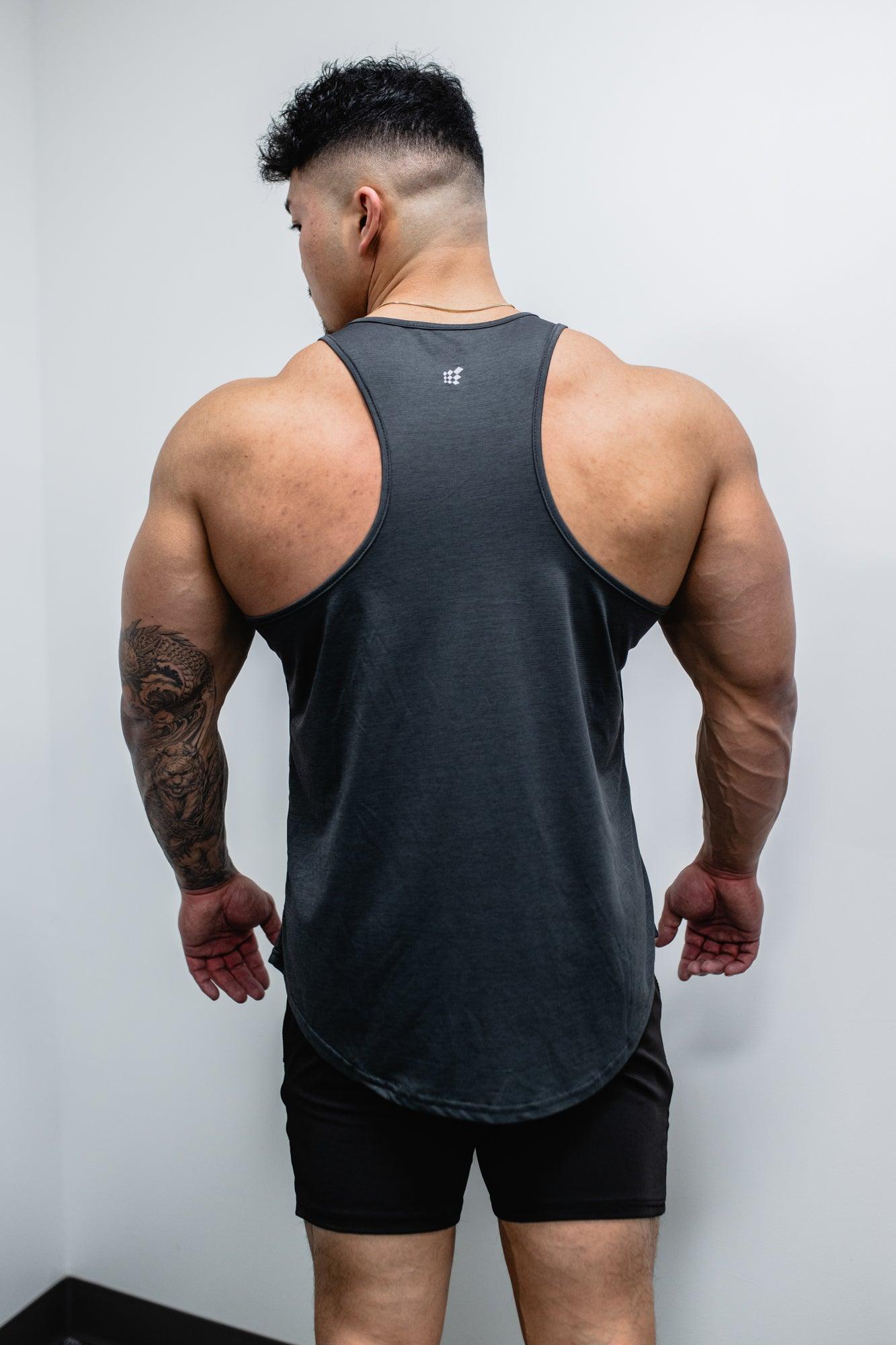 Jed North Dynamic Bodybuilding Stringer - Dark Gray - DealByEthan.gay loves Jed North