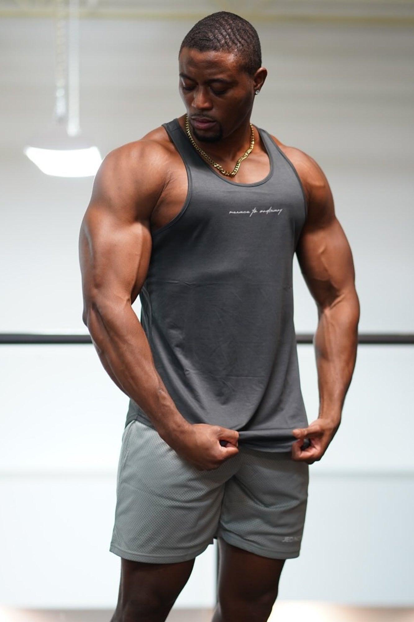 Jed North Dynamic Bodybuilding Stringer - Dark Gray - DealByEthan.gay loves Jed North
