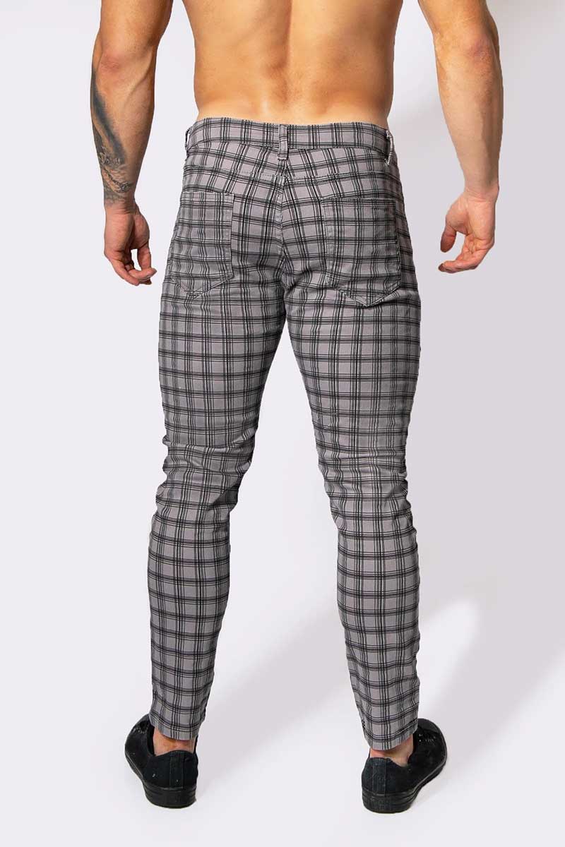 Jed North Embassy Grid Pants Grey JNBTM066 Size M - DealByEthan.gay loves Jed North