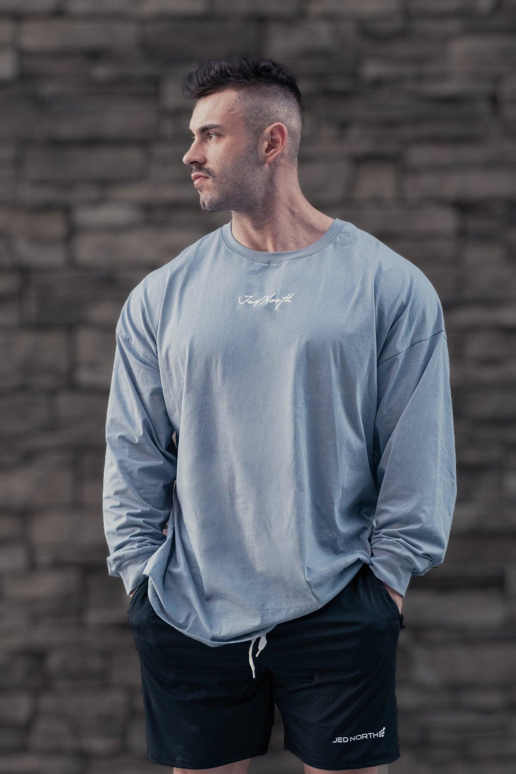 Jed North Energy Oversized Long Sleeve T-Shirt 2.0 - Arctic Blue - DealByEthan.gay loves Jed North